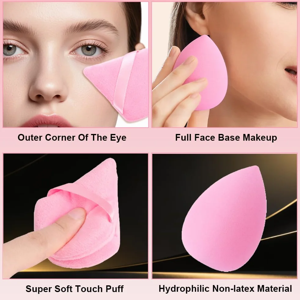 Vicloon Set de Brochas de Maquillaje 40 Piezas con Beauty Blender Profesional