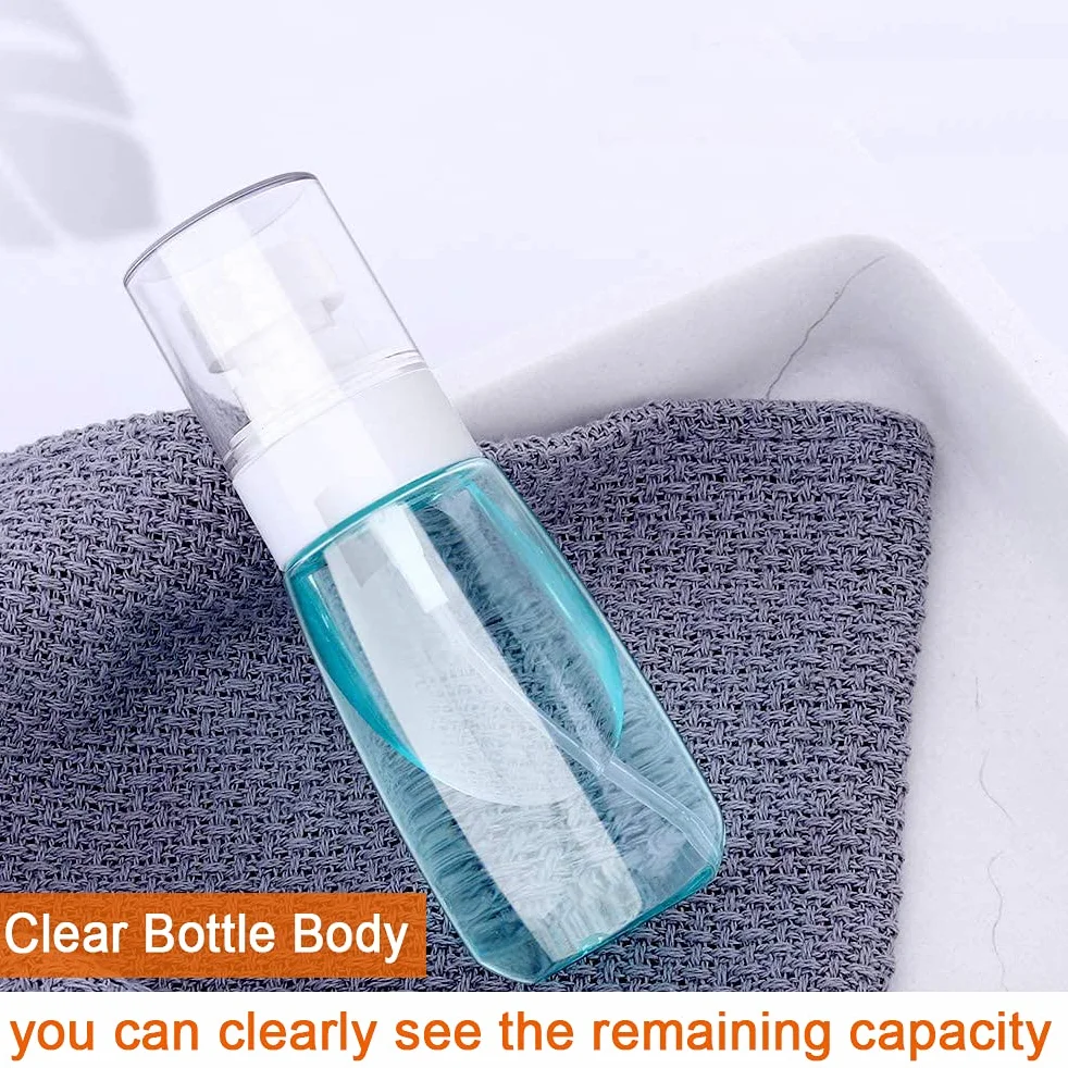 Botellas de Spray Recargables 60ml 100ml, 6 Piezas Pulverizadora Portátil para Viajes Maquillaje Perfume