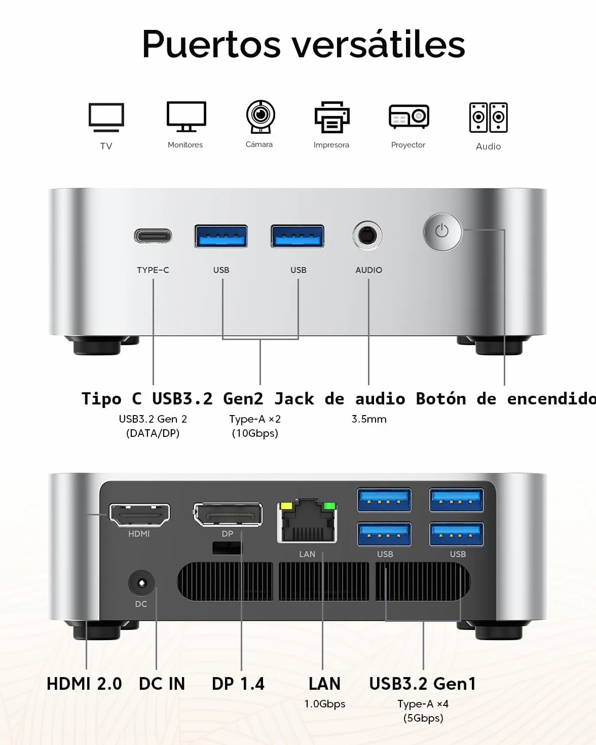ACEMAGIC Mini PC Intel Core i5-12600H 16GB DDR4 RAM 512GB SSD Windows 11 Pro Intel Iris Xe Graphics 4K Triple Display WiFi 6 BT 5.2