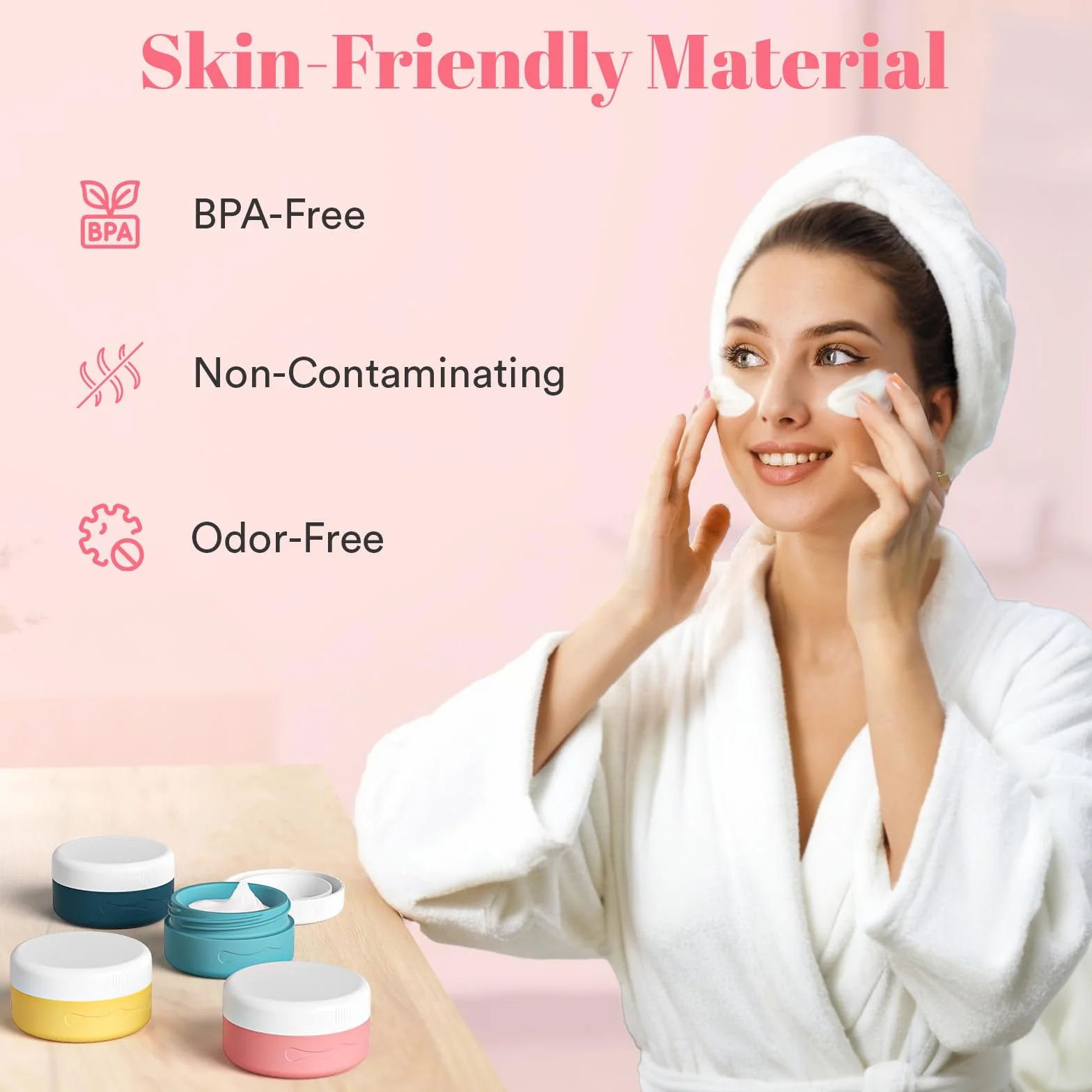 Euqvunn Botes de Silicona 40 ml Rellenables sin BPA Aprobados por la TSA para Viaje