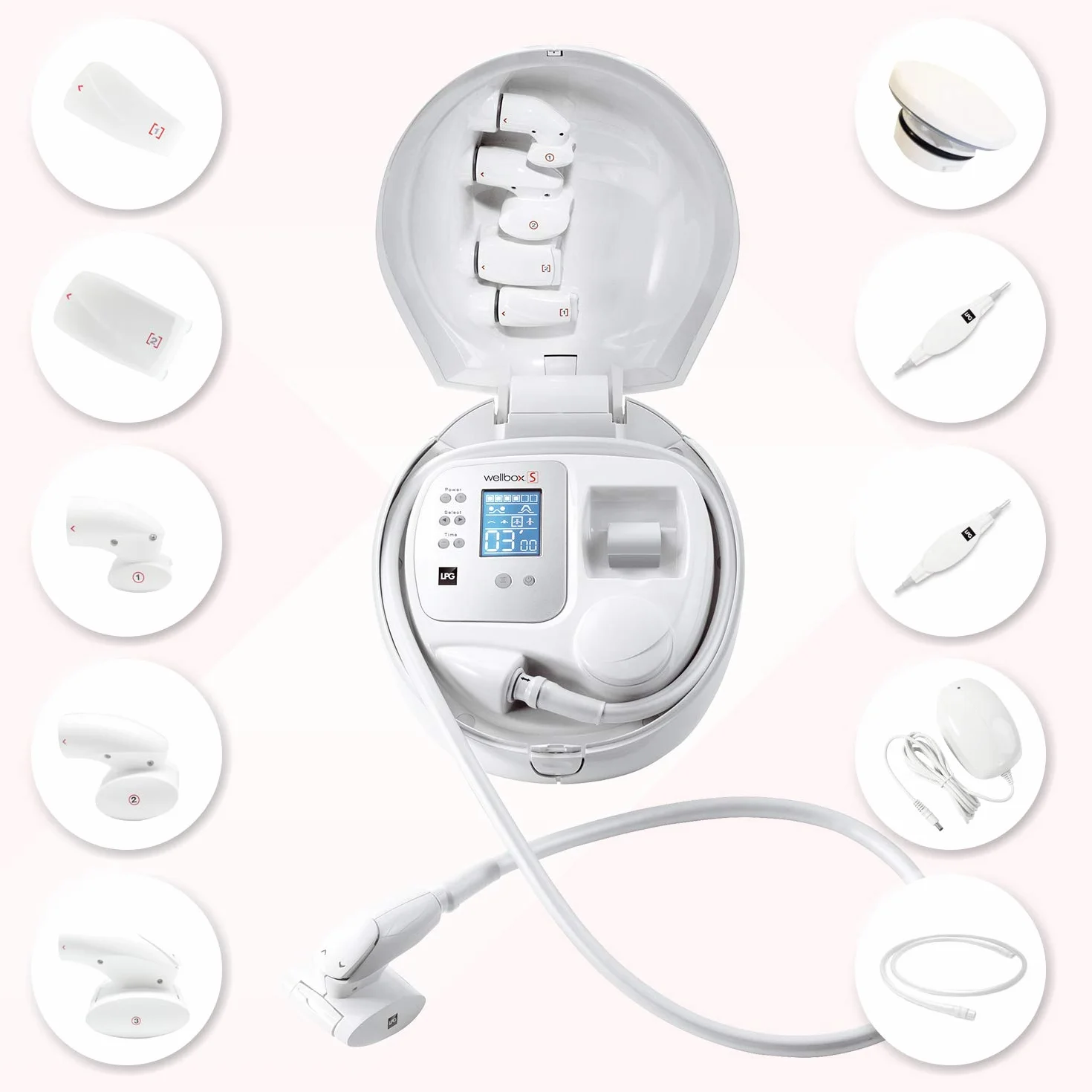 Wellbox LPG Aparato de Estimulación Celular Anti-Edad y Adelgazante Blanco