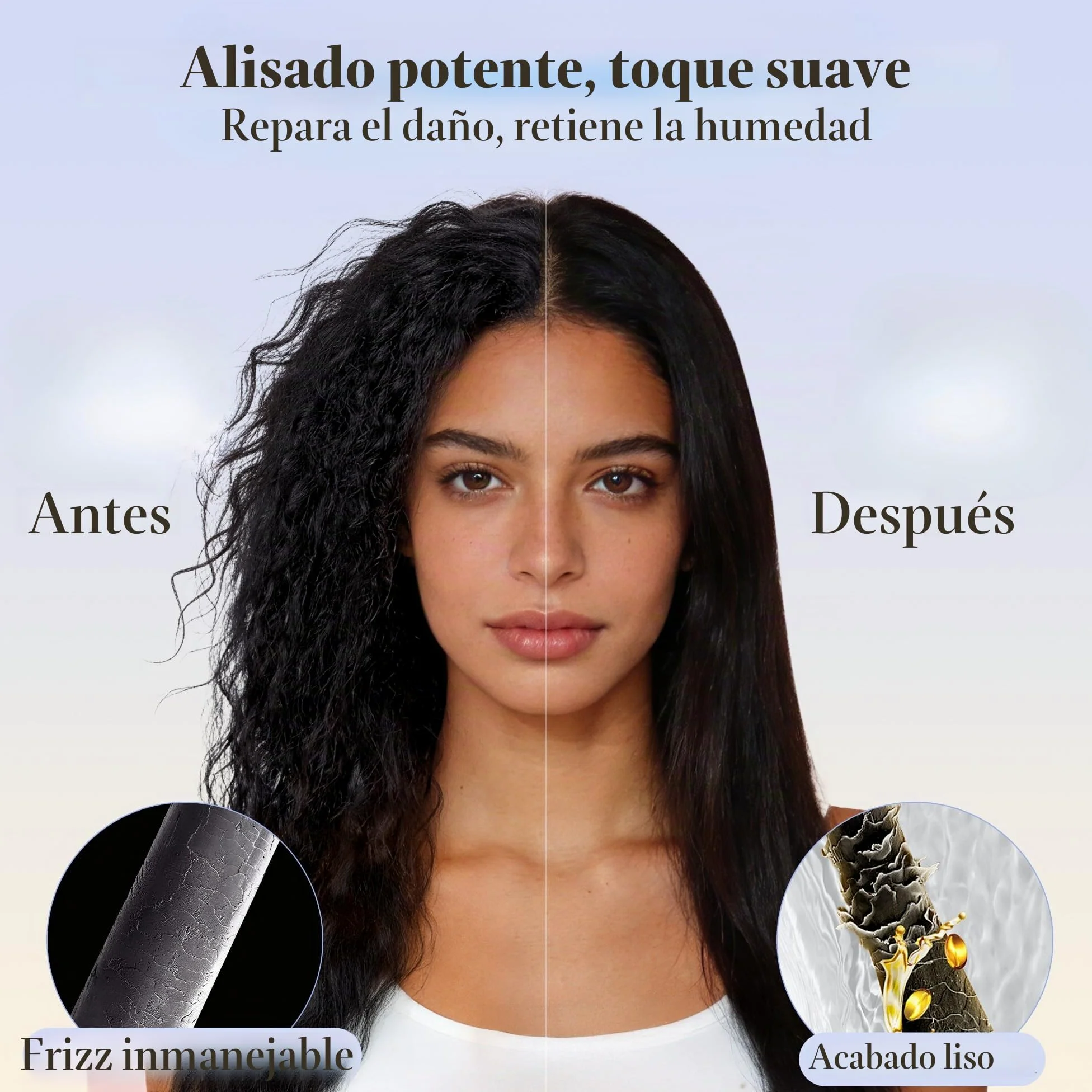 BarberBoss - Plancha de cerámica con placas flotantes, tratamiento iónico y queratina para todo tipo de cabello, pantalla LED de temperatura, plancha de pelo profesional (QR-8412, rosa)