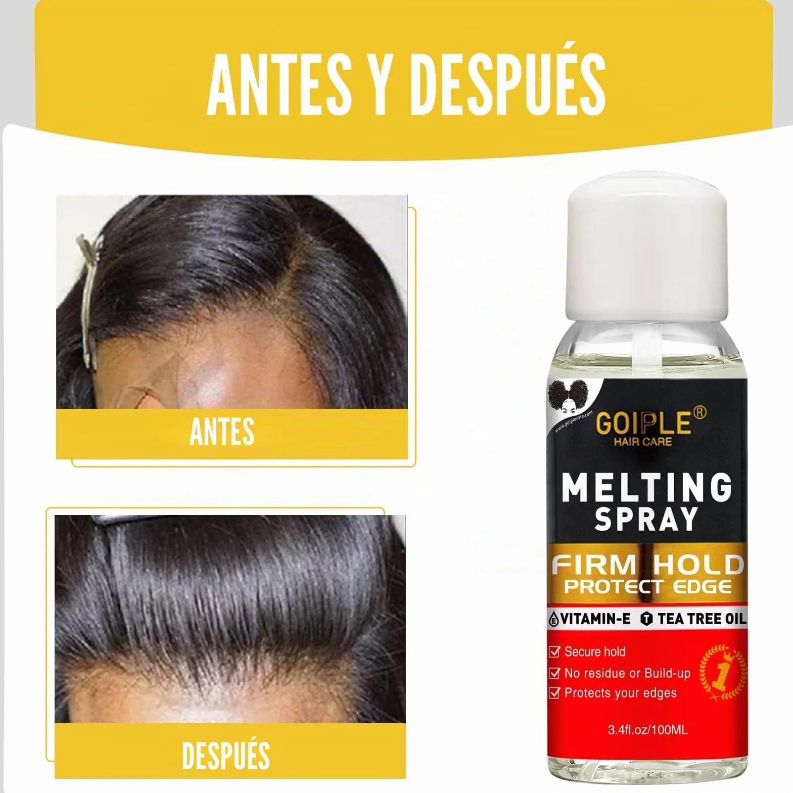 Spray de fusión de encaje sin pegamento para pelucas adhesivo kit de protección