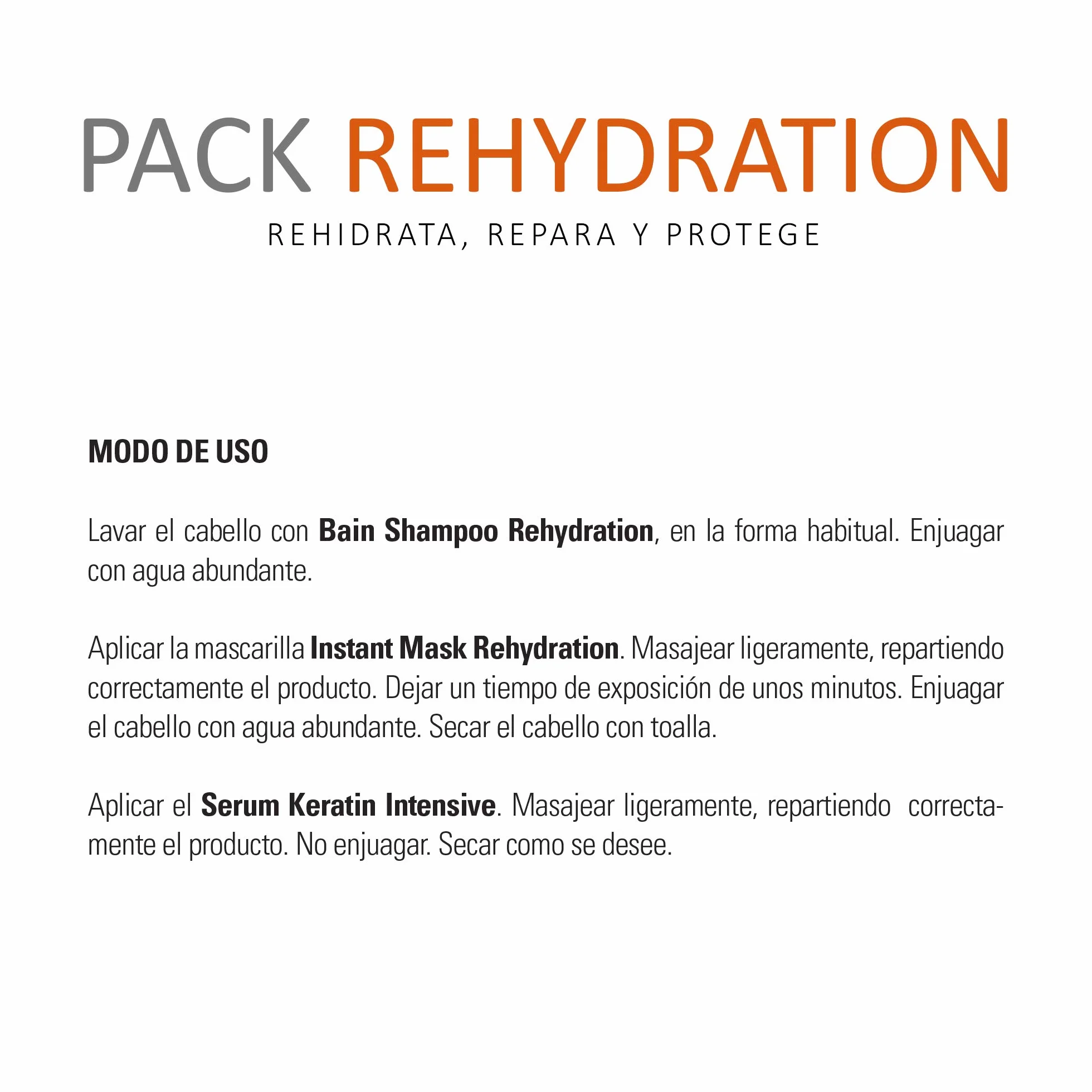 Abril et Nature Set de Cuidado Capilar Rehydration Champú Mascarilla Sérum 550 ml