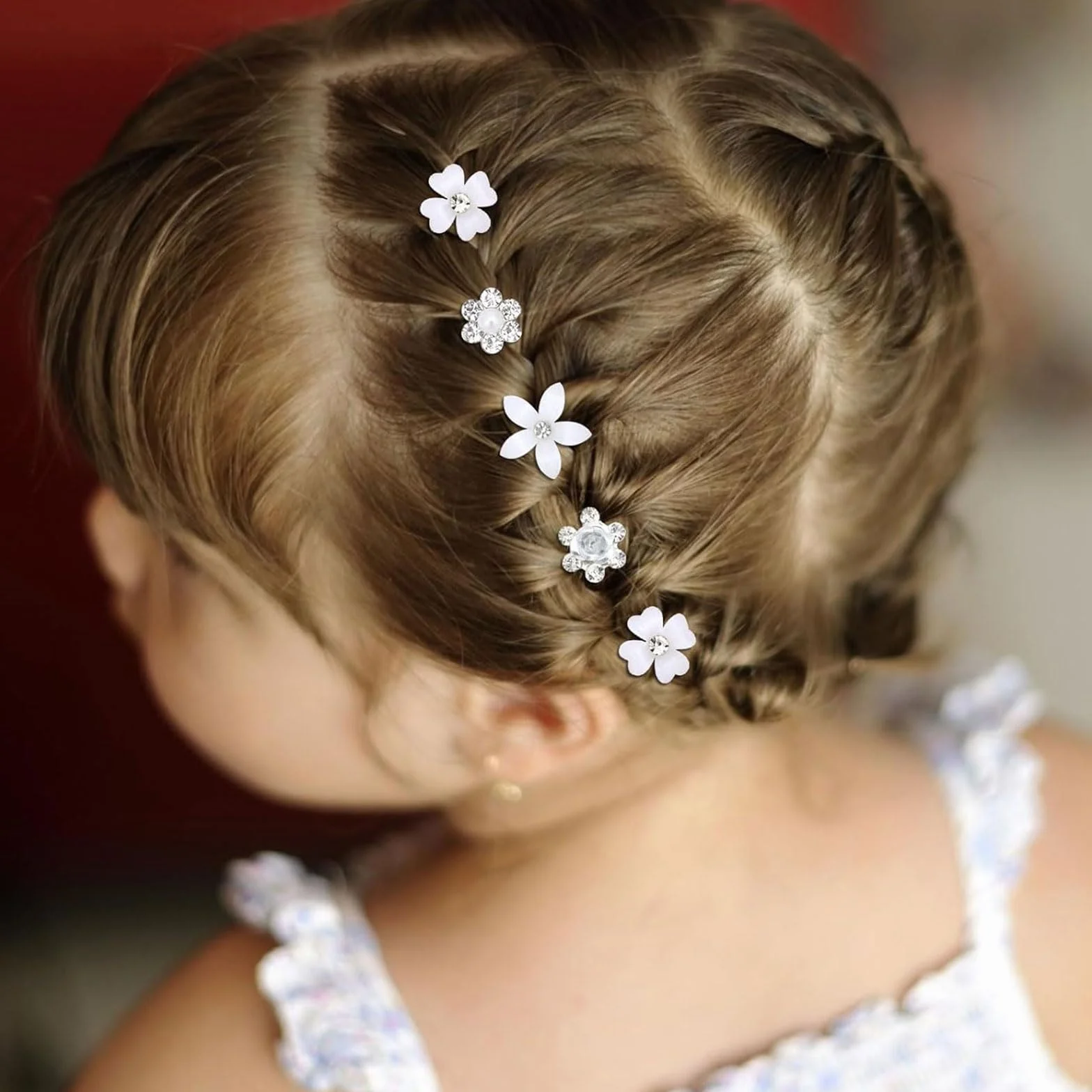 Horquillas para el pelo de flores pequeñas, accesorios para mujer y novia, bodas (4 patrones)