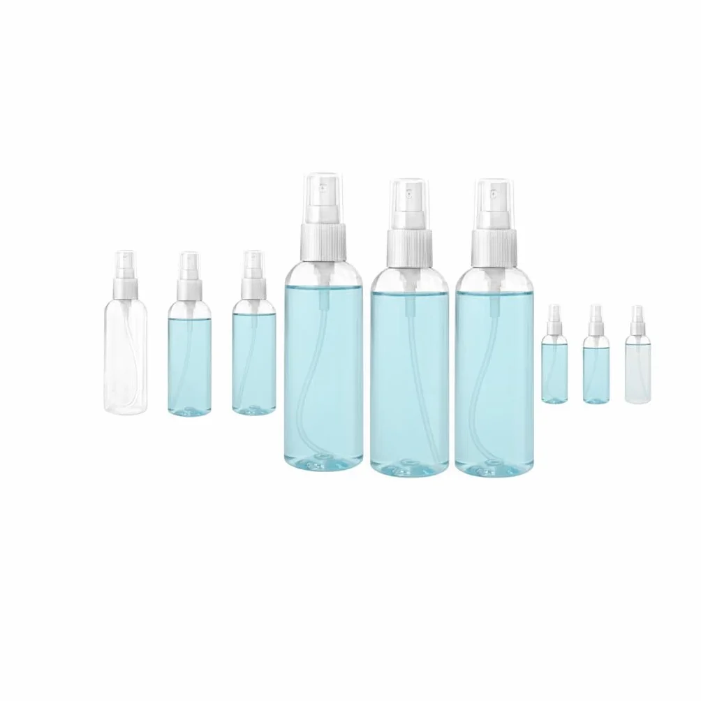 Botellas de plástico transparente 30 ml 60 ml 100 ml spray de niebla fina belleza