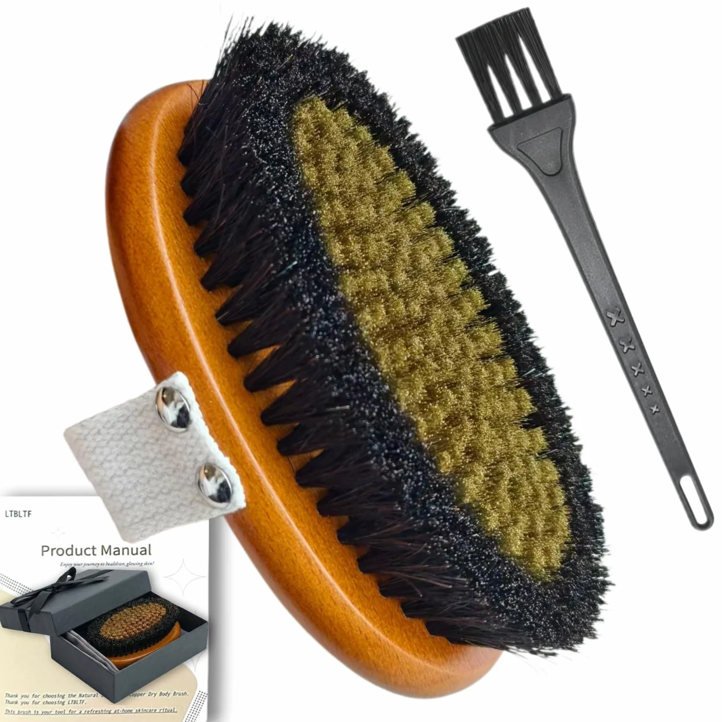 Cepillo corporal de cobre iónico para drenaje linfático, cepillo exfoliante para piel radiante, cepillo de piel seca para celulitis, mejora la circulación sanguínea, reduce el estrés