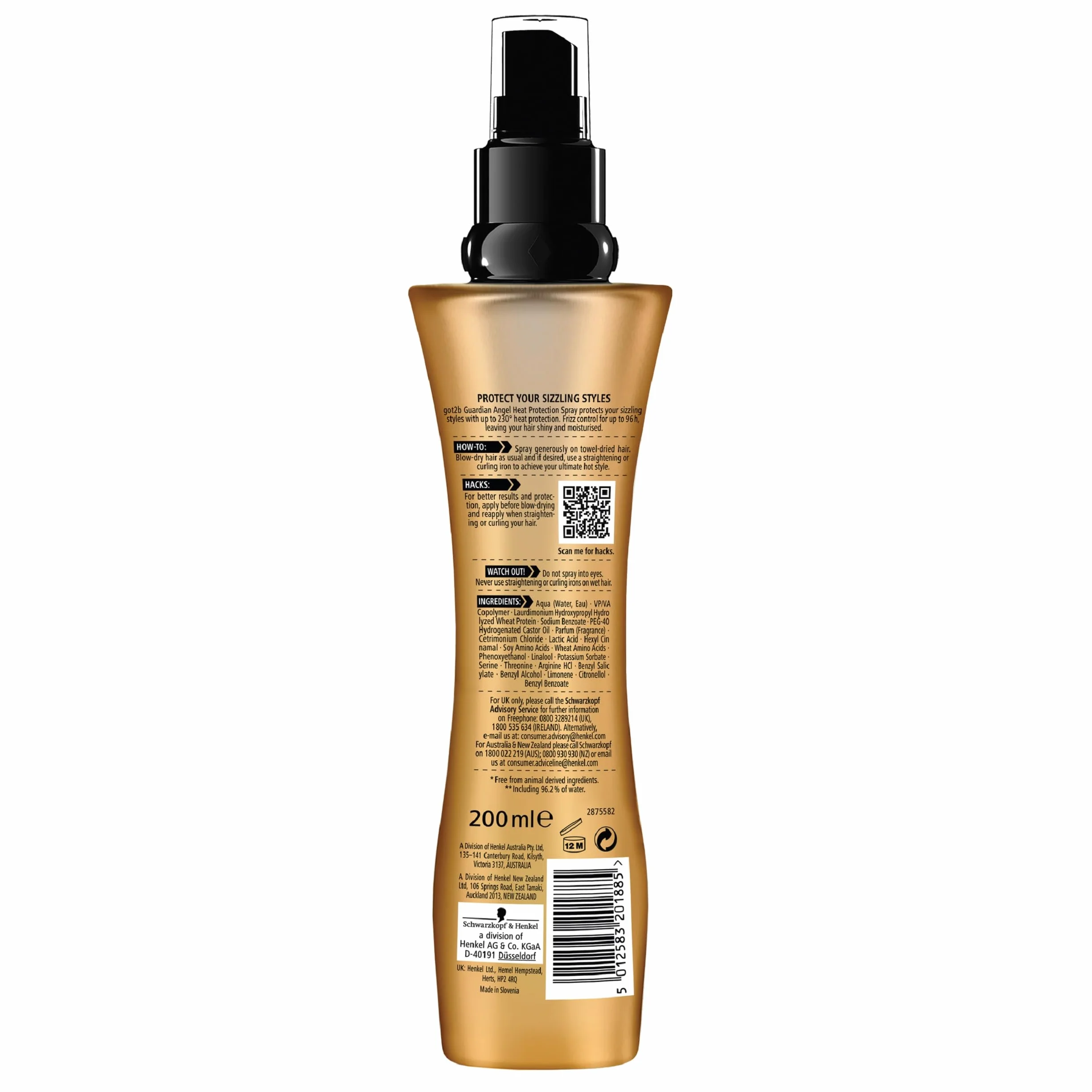 Got2b Guardian Angel Spray protector del calor 200 ml Protección 220ºC