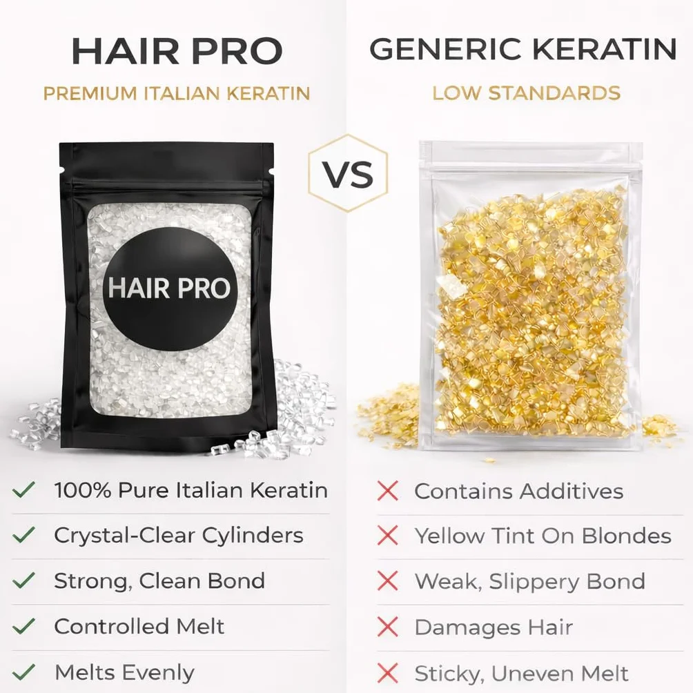 Italian Keratin Glue Beads Black #1 for Hair Extensions 20g