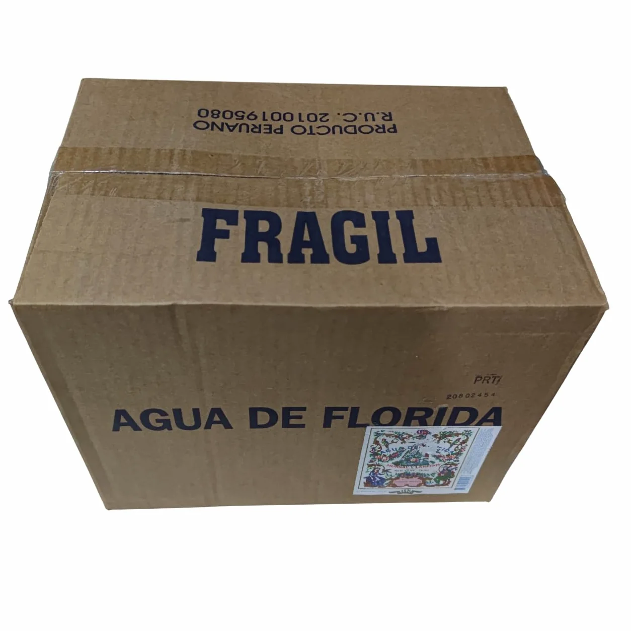 Caja 24 Botellas Agua Florida 270 ml 100% Colonia Original Perú Amarilla Murray & Lanman, Botella de plástico