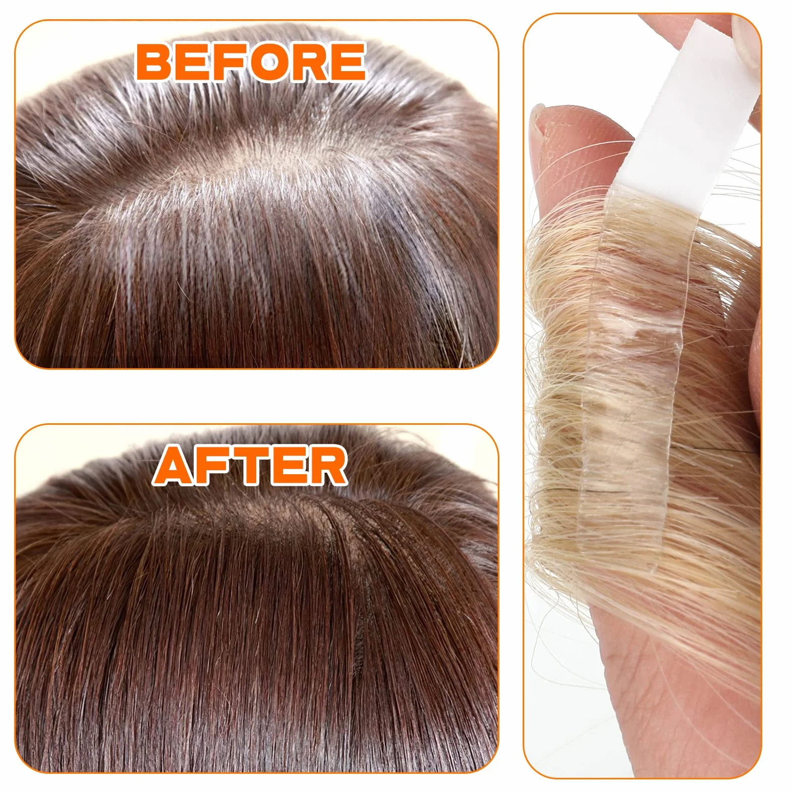 TIESOME 144PCS Cinta Adhesiva Doble Cara para Extensiones de Cabello Impermeable Peluca (Blanco)
