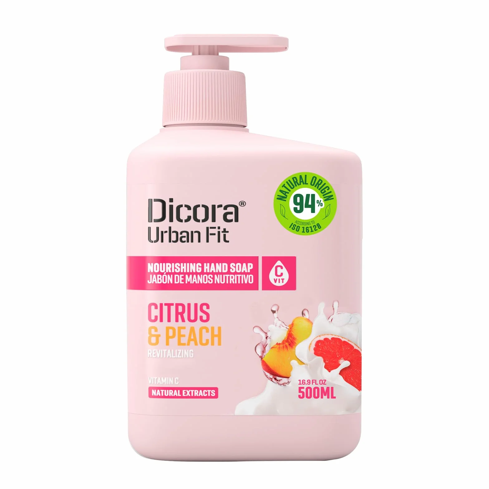 Dicora Urban Fit Jabón de Manos Vitamina C Cítricos y Melocotón 500 ml