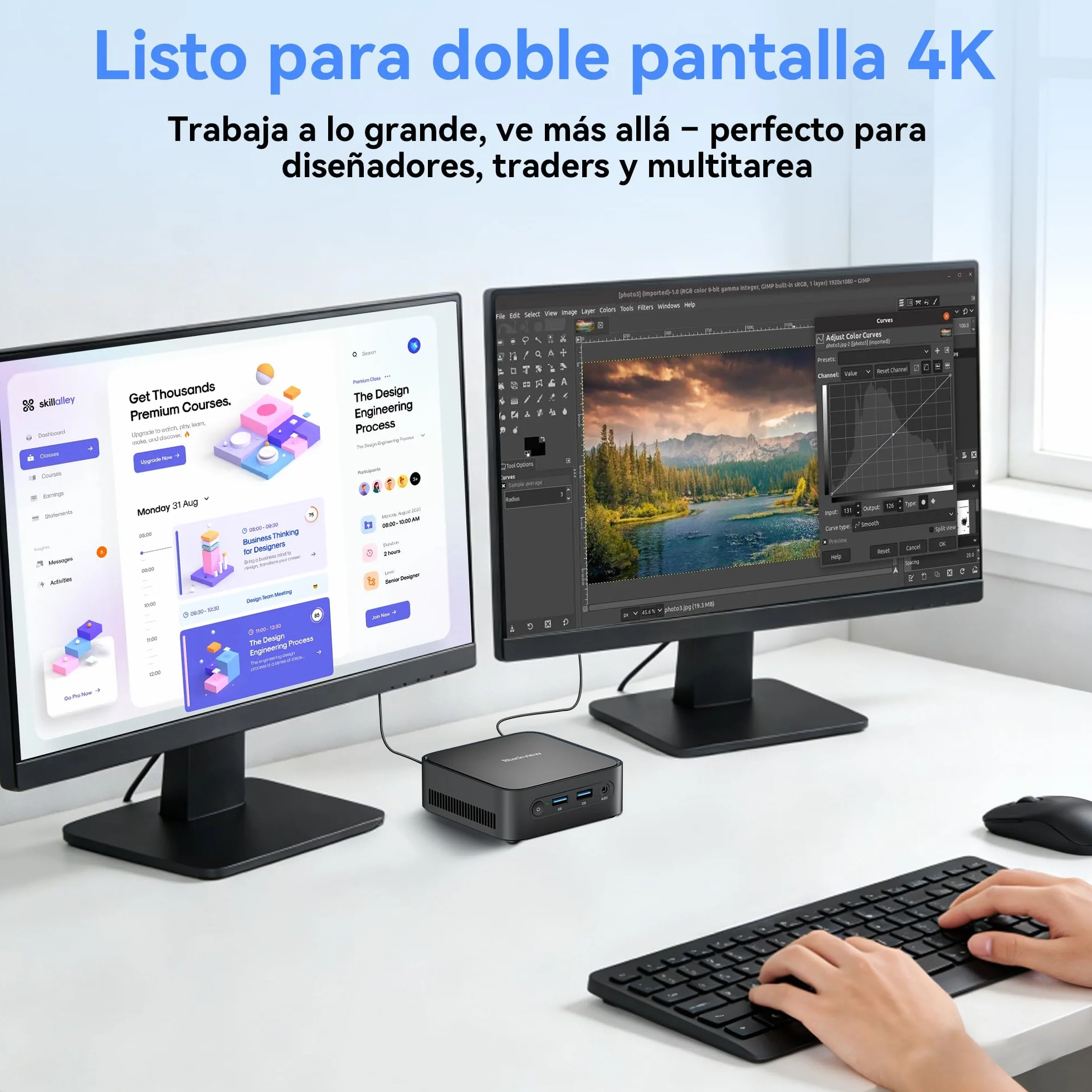 Blackview MP50 Mini PC AMD Ryzen 5 16GB RAM 512GB SSD Radeon Vega 8 Win 11 Pro HDMI DP 4K WiFi 5 BT 4.2