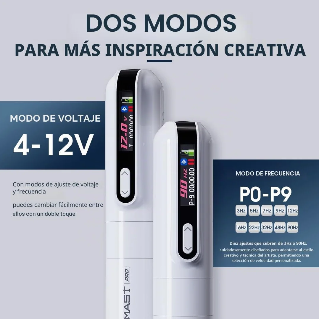 Mast Y22 Pro Máquina De Tatuaje Inalámbrica Rotativa Carrera 3.0mm 2 Modos De Trabajo Batería 1300mah Motor De Torque