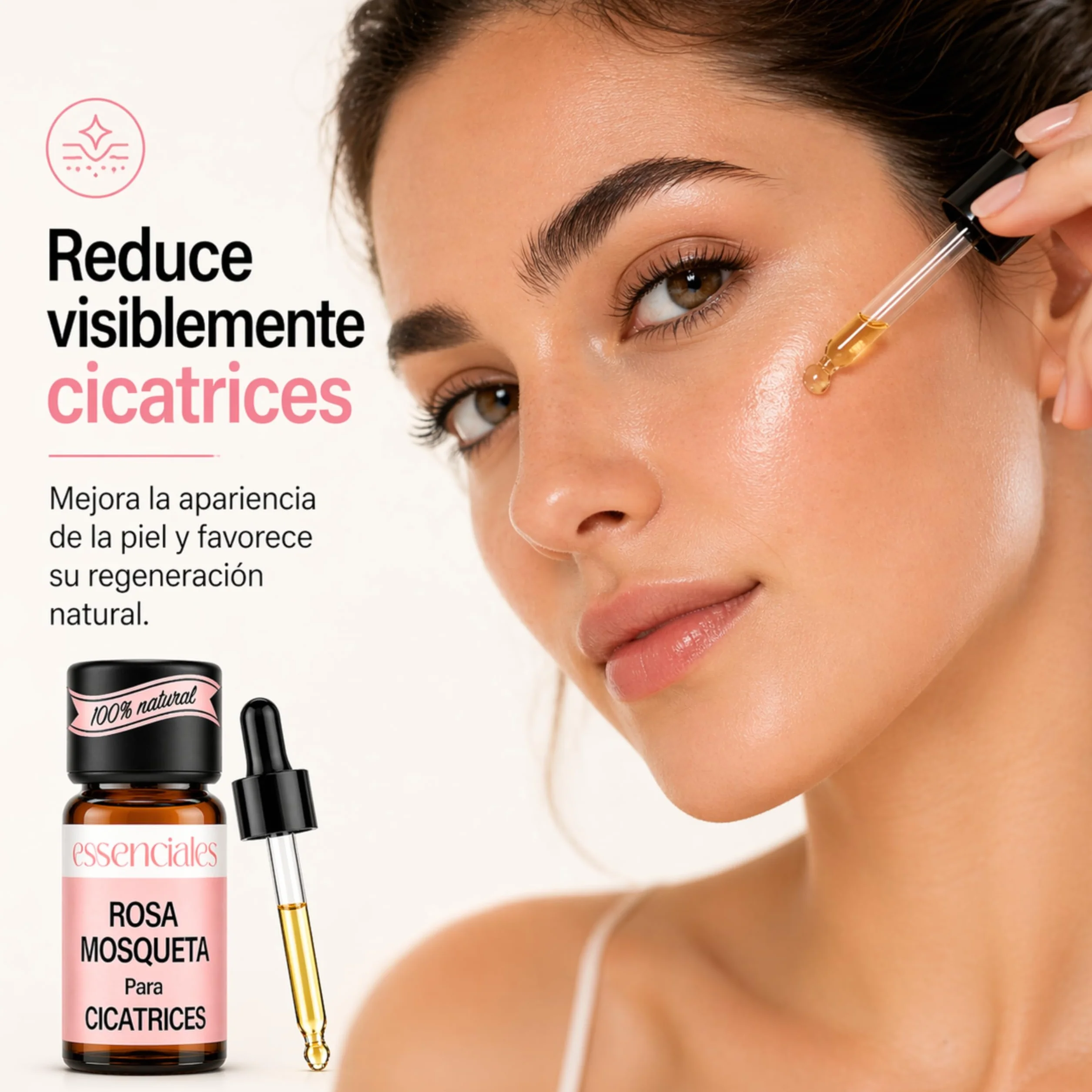 Aceite Rosa Mosqueta 100% Puro para Cicatrices - Essenciales 10 ml