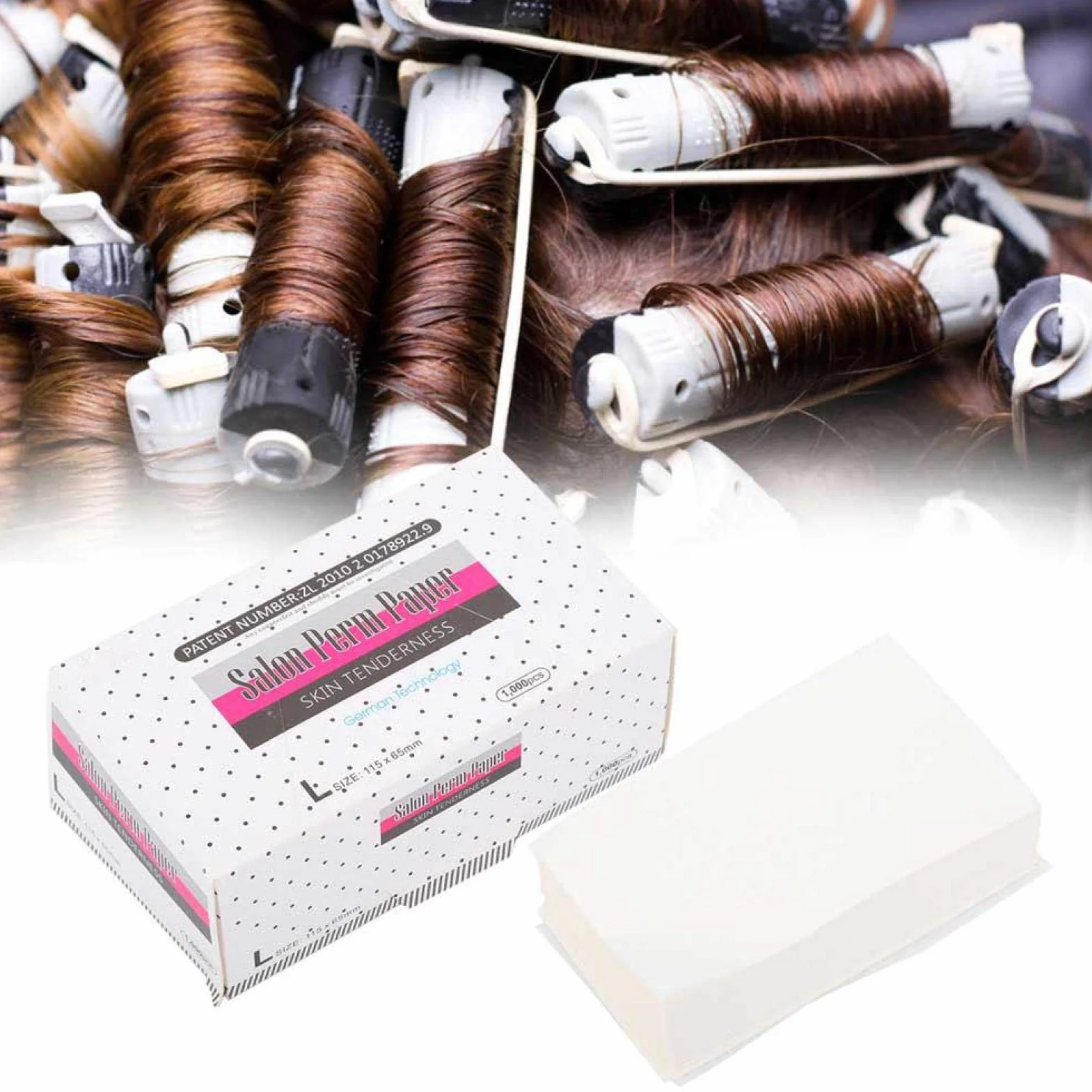 Papel para permanente transpirable para el cabello, malla de uso individual, alta temperatura para peluquería