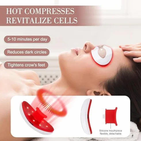Dispositivo para labios recargable por USB, calentamiento 35-50°C, 4 niveles, suaviza arrugas