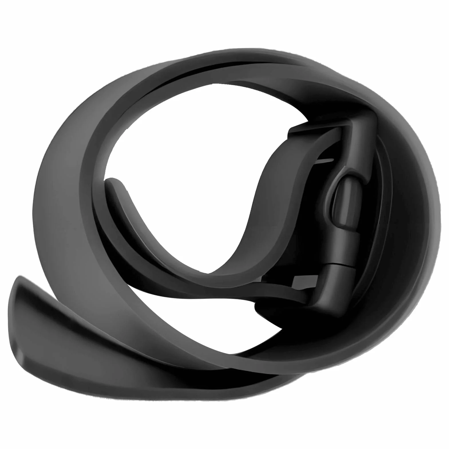 Guía de Corte de Cabello Ajustable de Silicona Curva Negra Herramienta de Recorte para Cuello y Barba