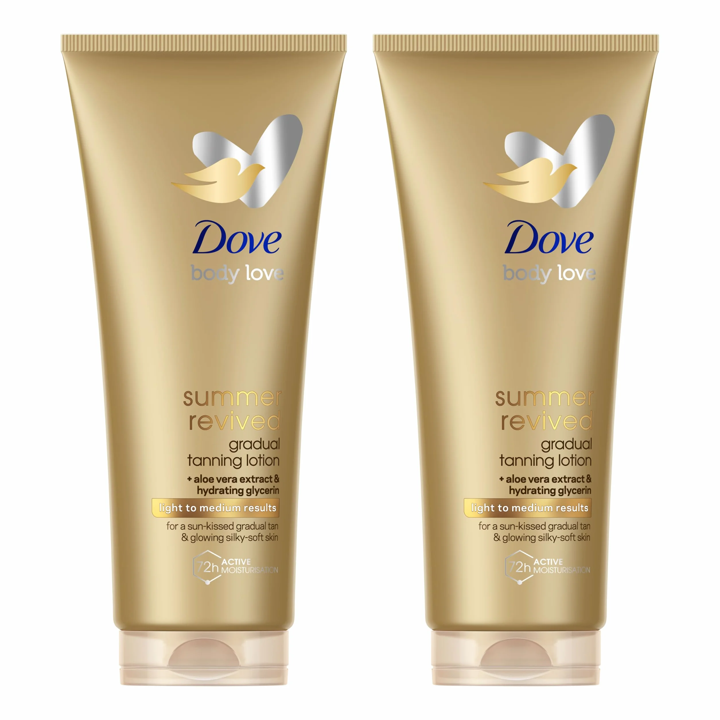 Dove Loción Corporal Autobronceadora Summer Revived 2x200ml Bronceado Gradual Acabado Natural Pieles Medias y Oscuras