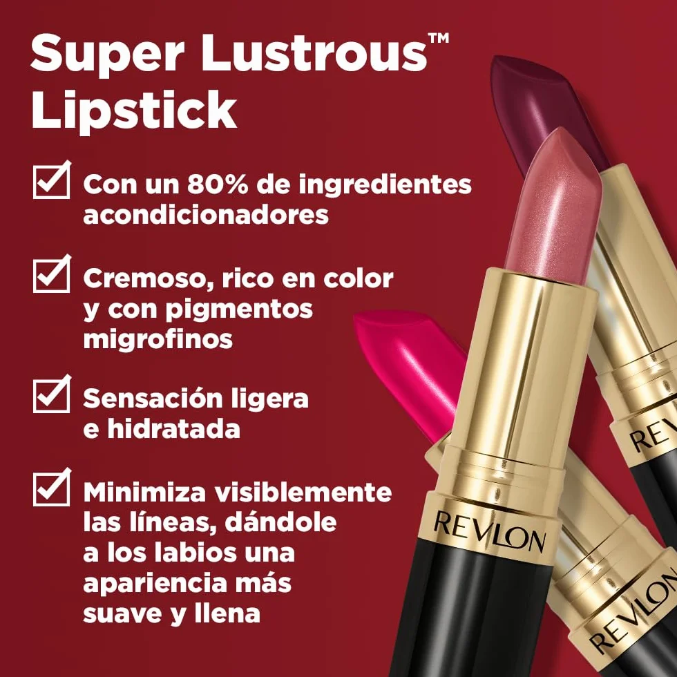 REVLON Super Lustrous Lipstick 805 Candied Rose 4,2g Labios Cremosos
