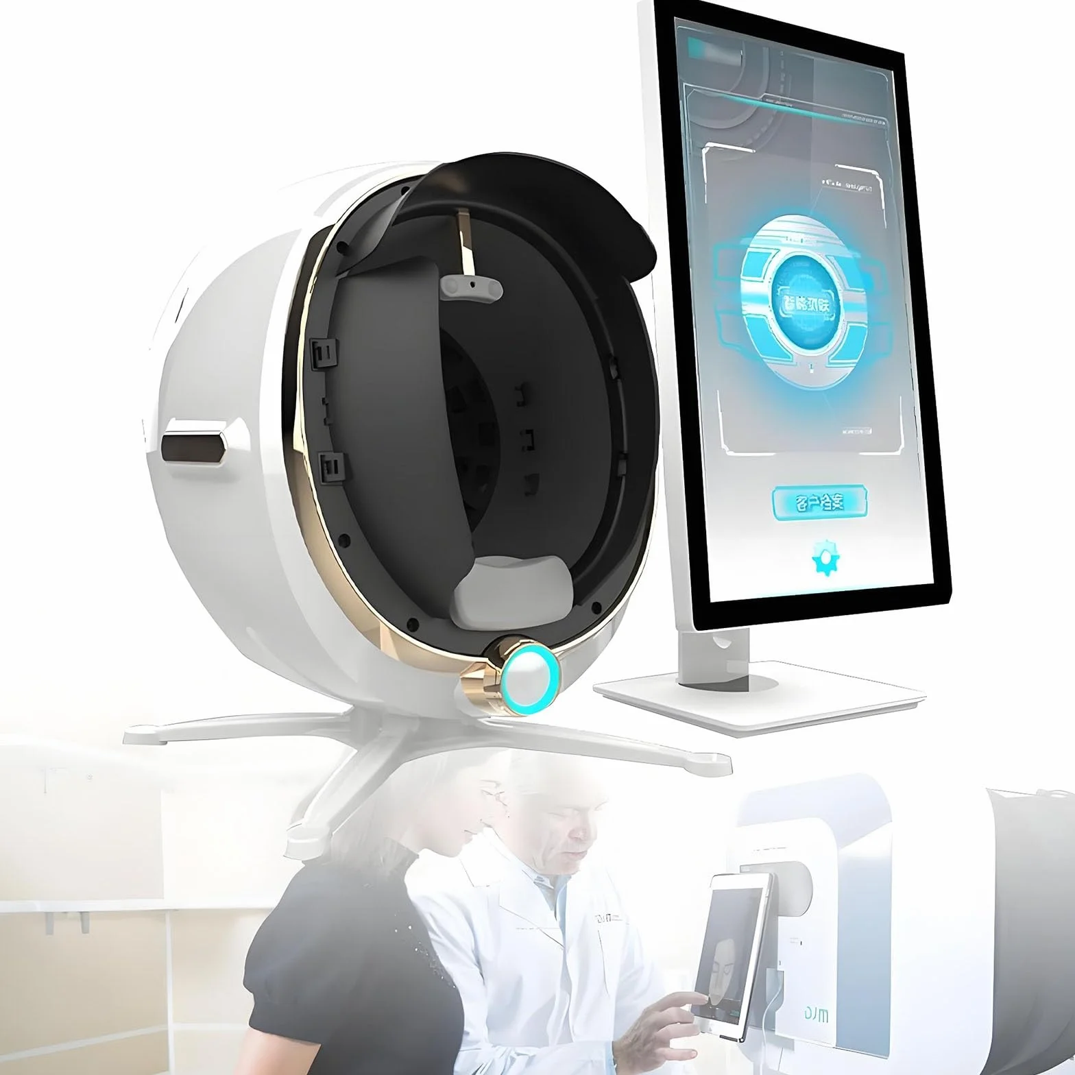 Analizador de Piel Profesional de 13,3/21,5 Pulgadas, máquina de análisis Facial 3D, detección y análisis de Piel Facial de 38 MP, Detector de Piel para un Cuidado de la Piel Saludable(21.5in)