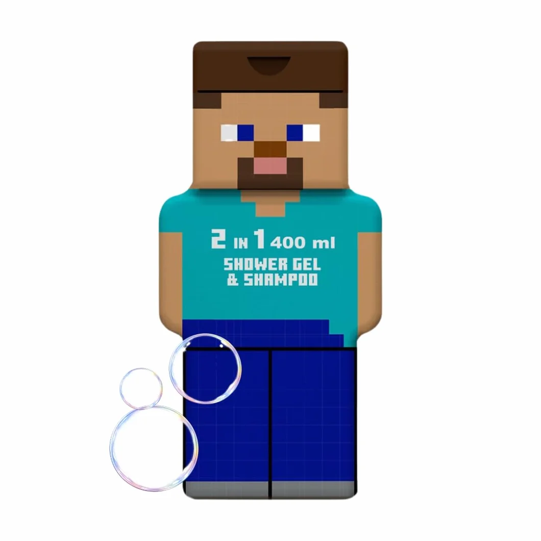 Minecraft Steve Gel de Ducha y Champú 400 ml