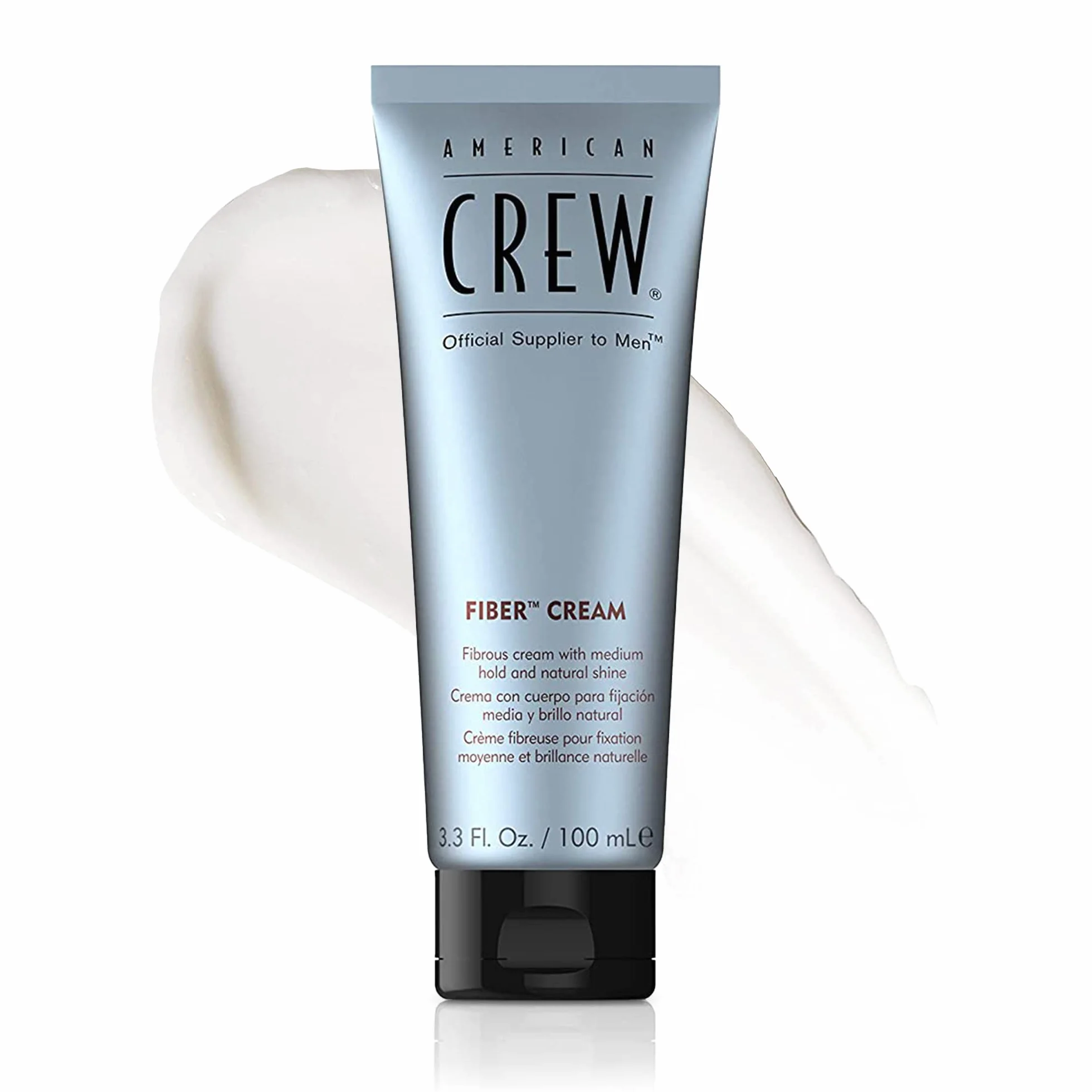 American Crew Fiber Cream Crema de Peinado para Hombre Moldea el Pelo Aporta Textura Cuerpo Flexibilidad Aumenta el Brillo Acabado Natural Fijación Media 100 ml