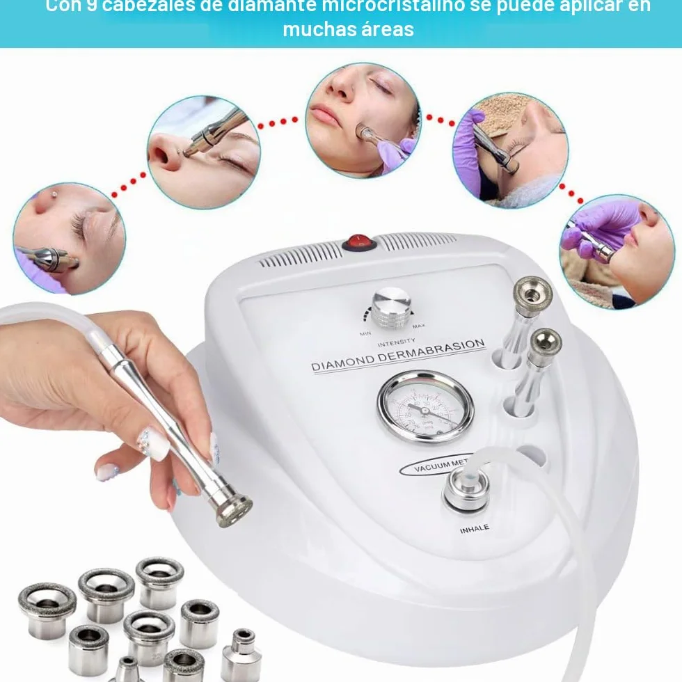 Profesional Dermoabrasión Equipo Pelado Microcristalino Cuidado Facial Doméstico Succión 65-68 cmHg