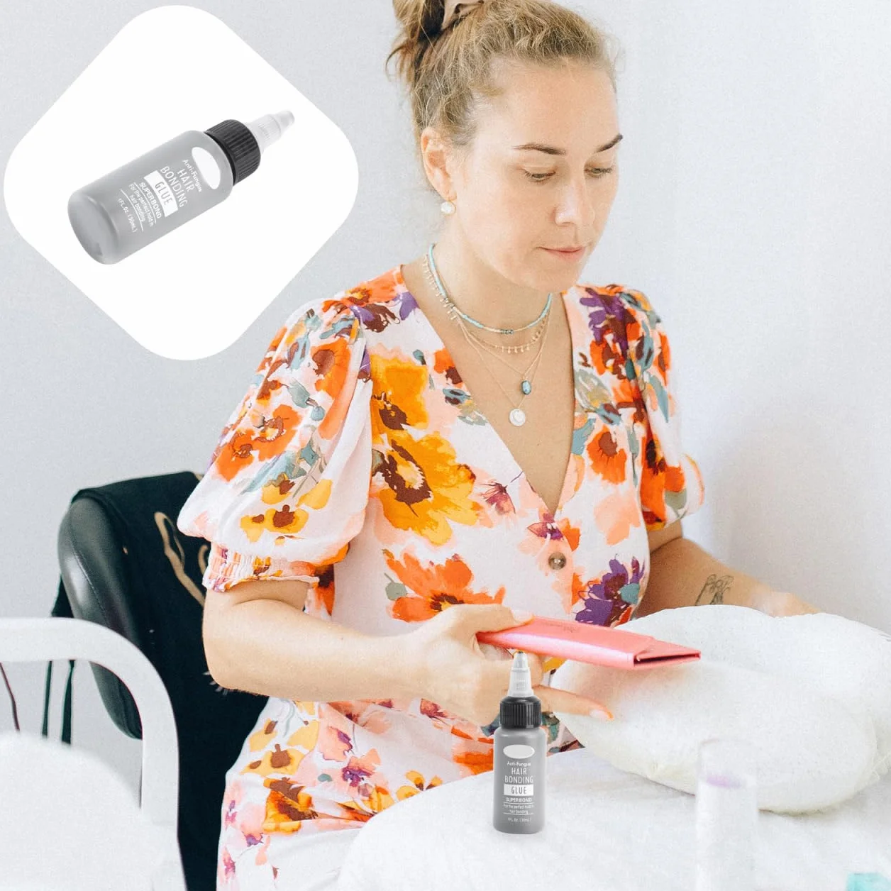 Adhesivo para Pelucas Pegamento para Cabello Resistente al Agua Fijación Invisible