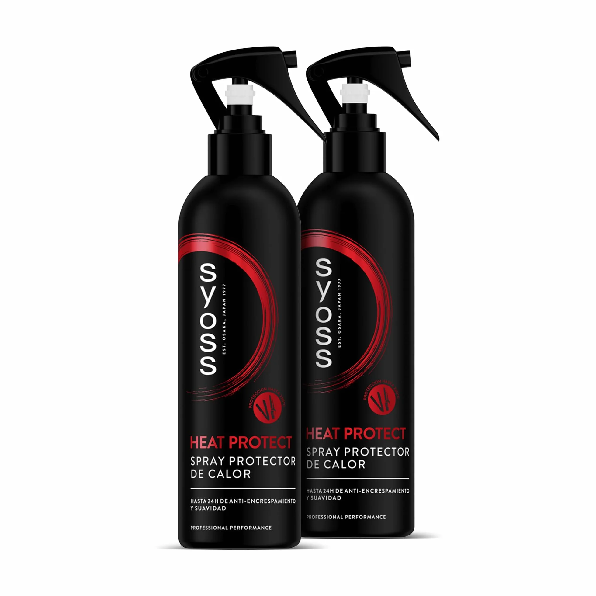 Syoss Spray protector térmico Anti encrespamiento Anti-humedad Protección hasta 220ºC 2 uds 250ml
