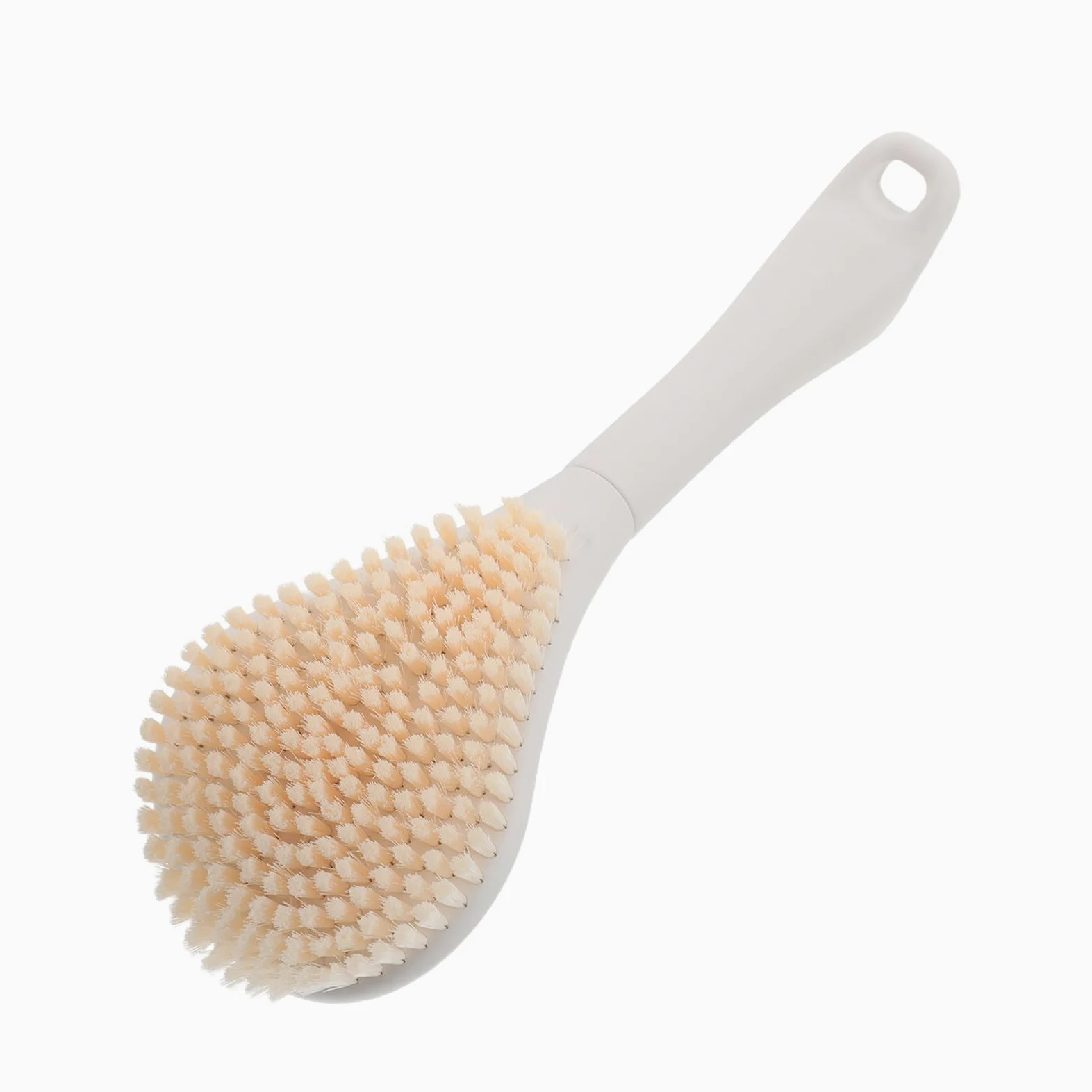 Cepillo Limpiador de Pies de Mango Largo para Ducha y Baño | Doble Cara, Abs y Pa, Color Blanco, Diseño Ergonómico, Limpieza Profunda de Piel Muerta
