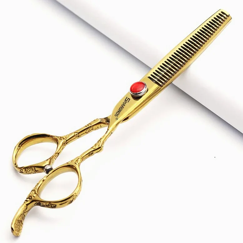 Tijeras profesionales de 7 pulgadas, tijeras de corte de pelo japonesas de acero inoxidable para peluquería (2 piezas set-C)