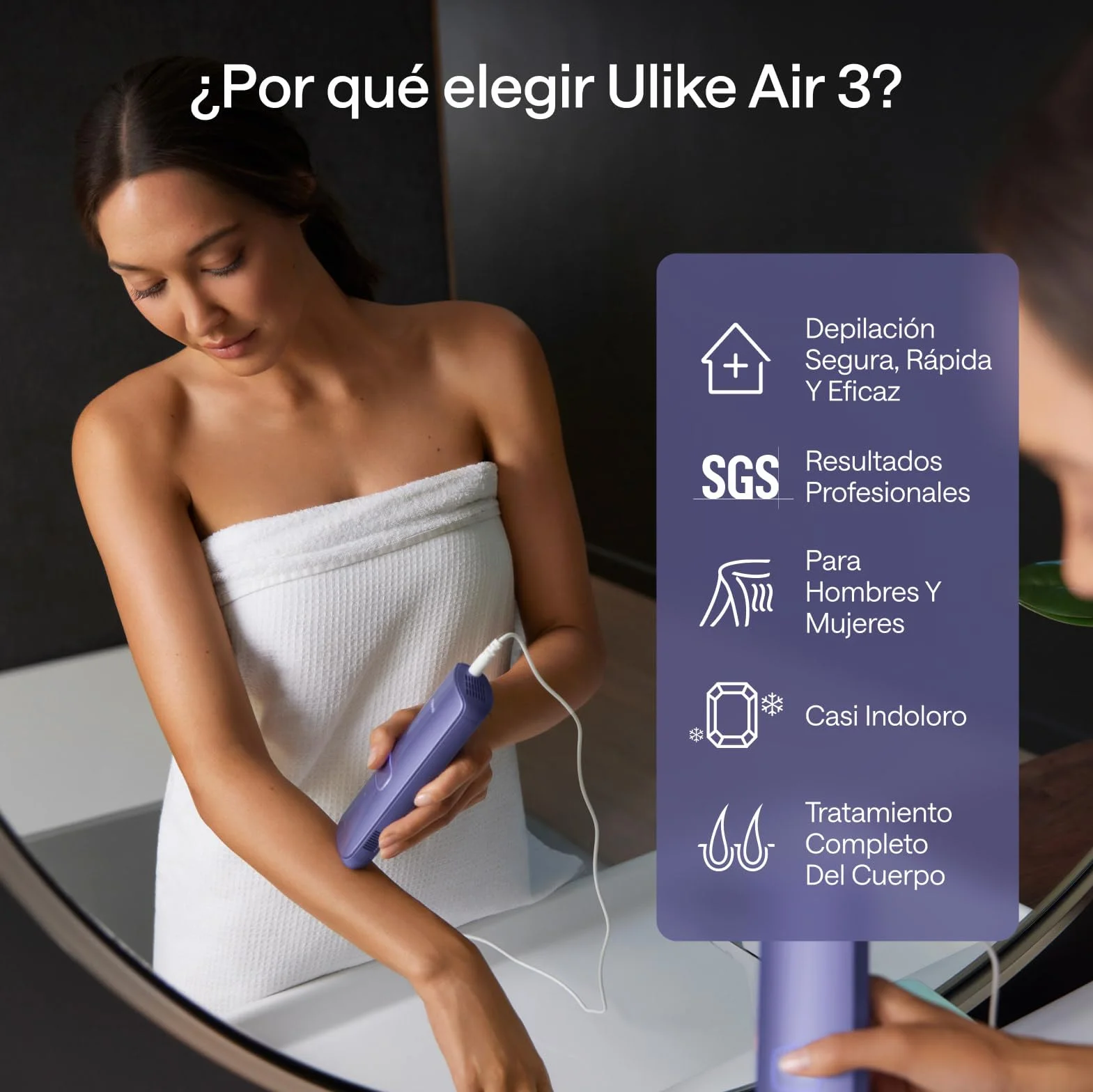 Ulike Air 3 Deluxe Depiladora Luz Pulsada para Mujer y Hombre con Esterilizador UV