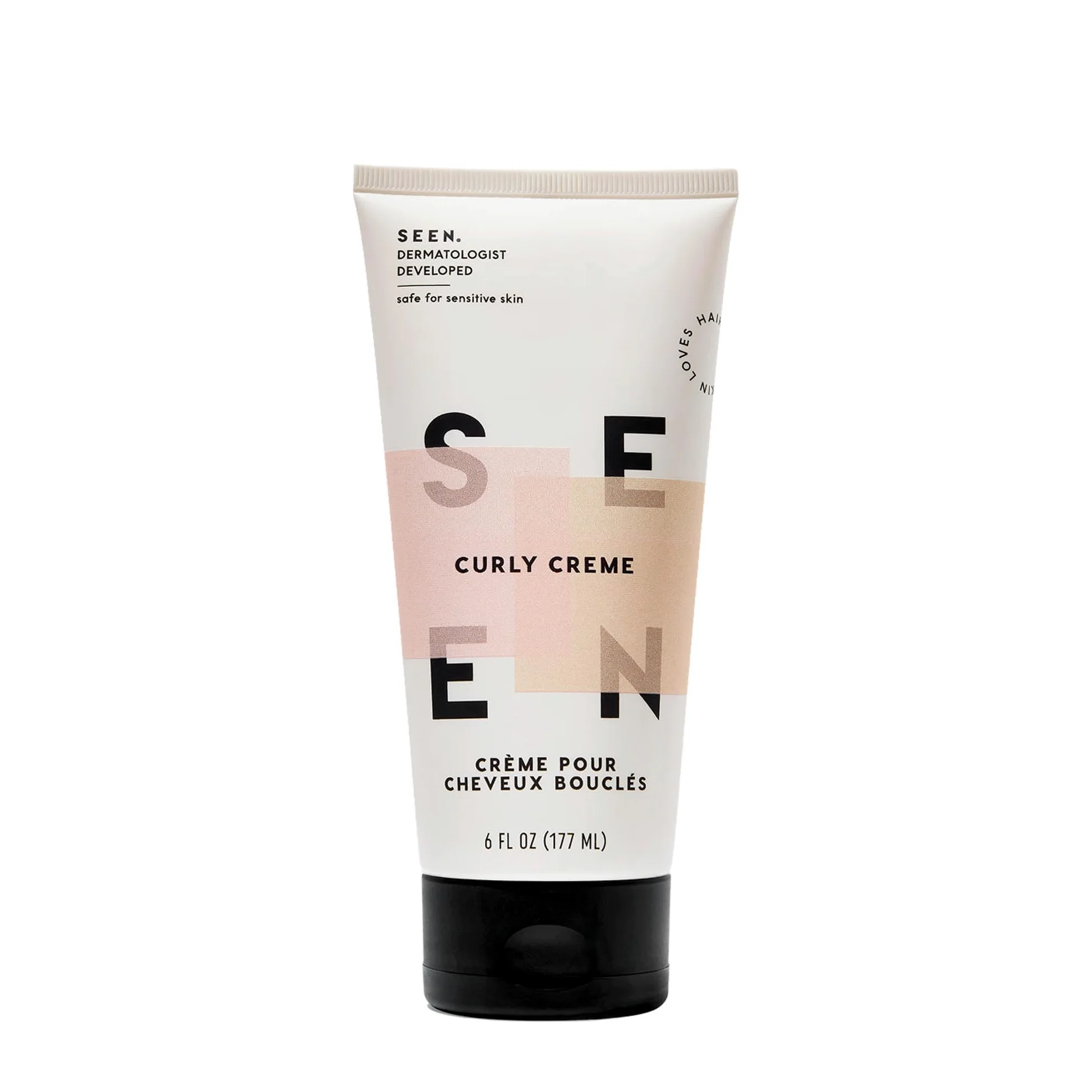 SEEN Crema rizada, no comedogénica y sin sulfatos, crema para el cabello que define rizos, reduce el encrespamiento, protector del calor, segura para pieles sensibles