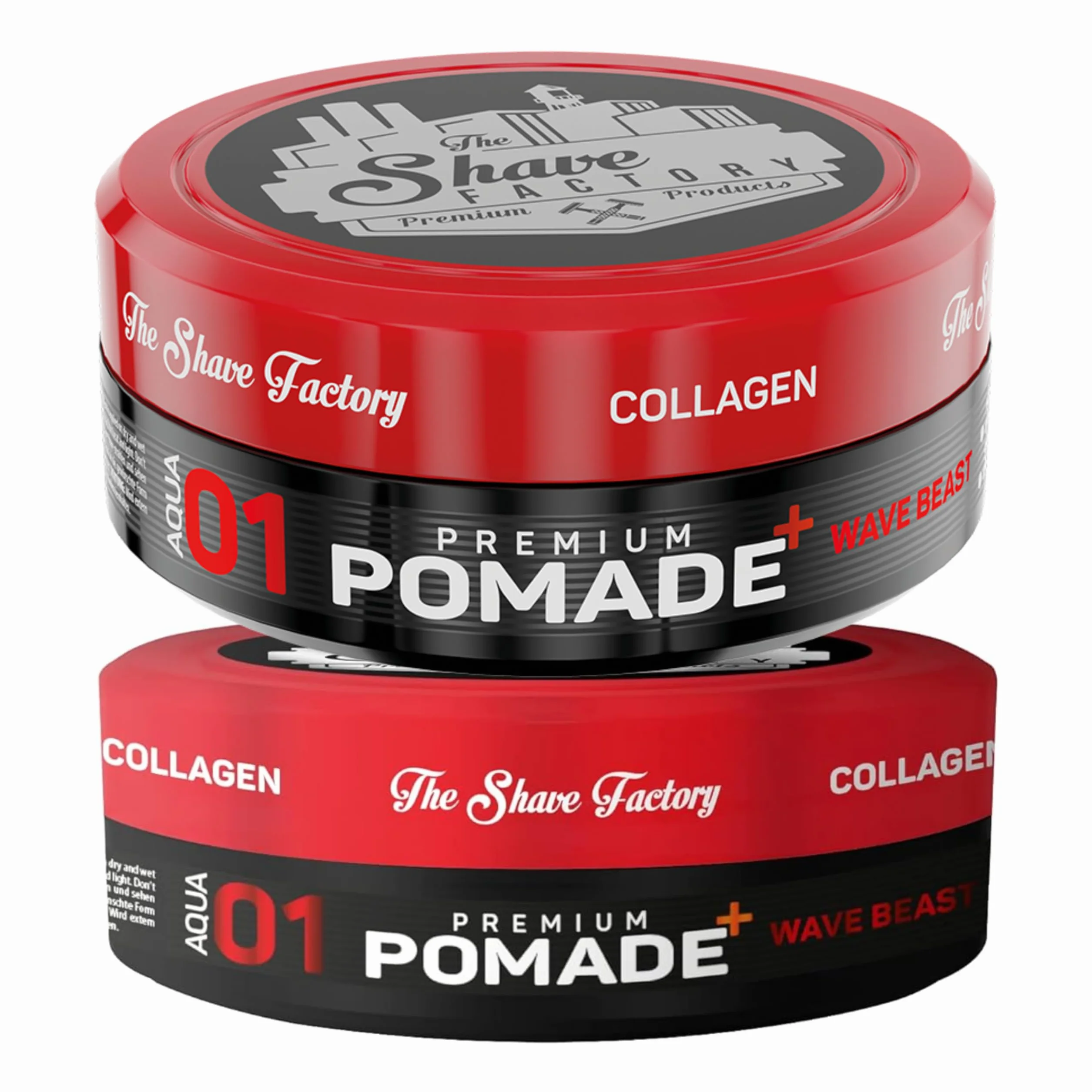The Shave Factory Pomada Premium 150ML Peinado Profesional Fijación Brillo Control Larga Duración