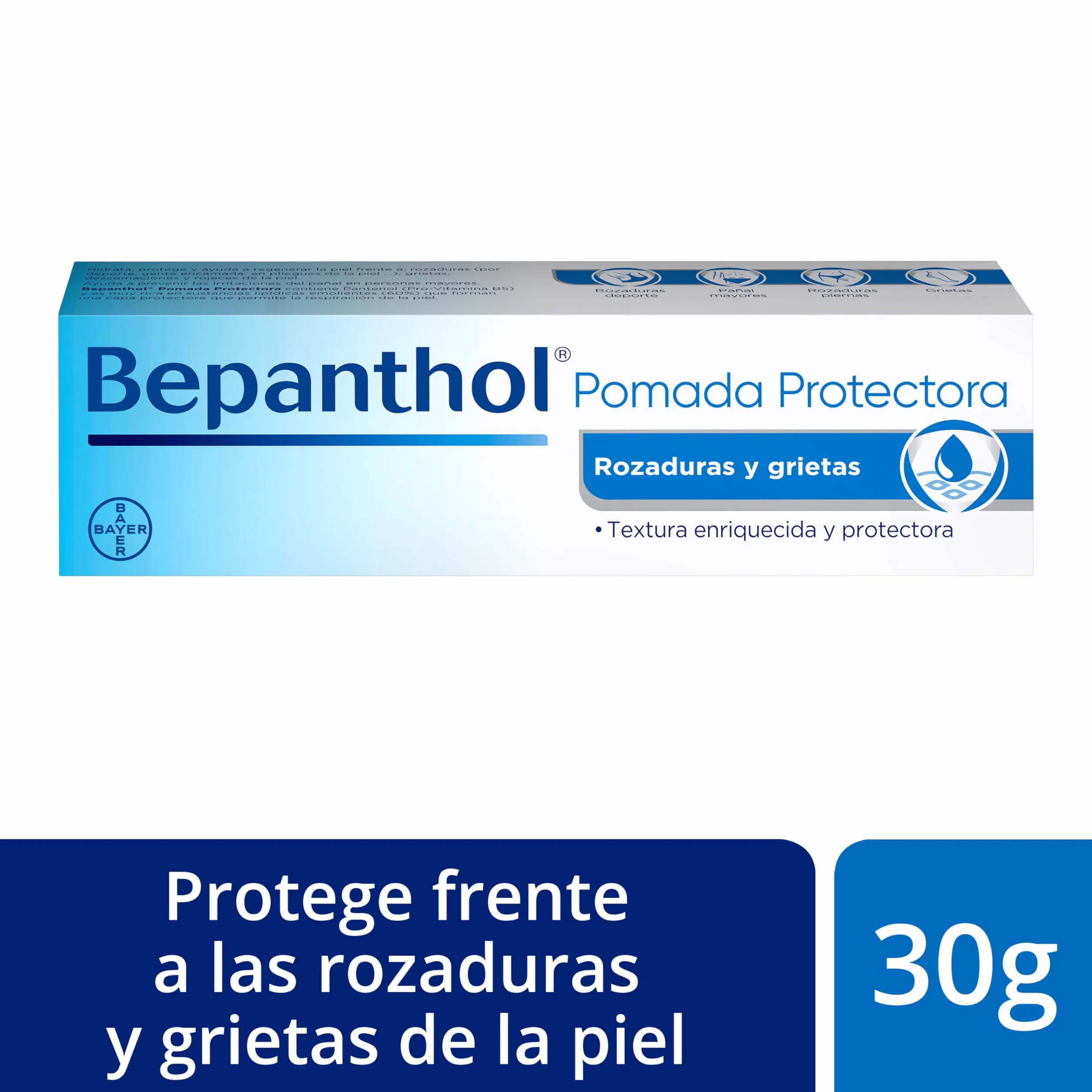 Bepanthol Pomada Protectora Hidratante 30g para Piel Seca e Irritada