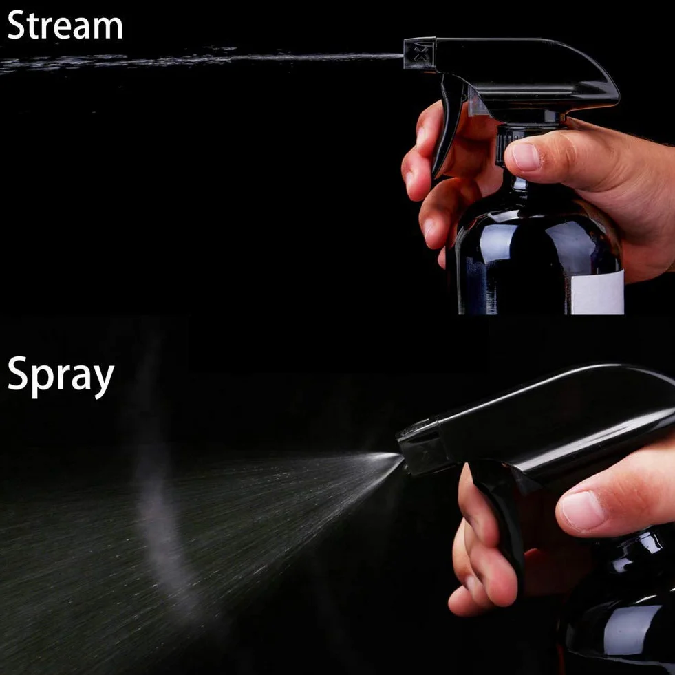 Ideal Swan 500ml Spray Botella Ámbar Vaso para Rociador de Aceites Esenciales con Ajustes de Flujo