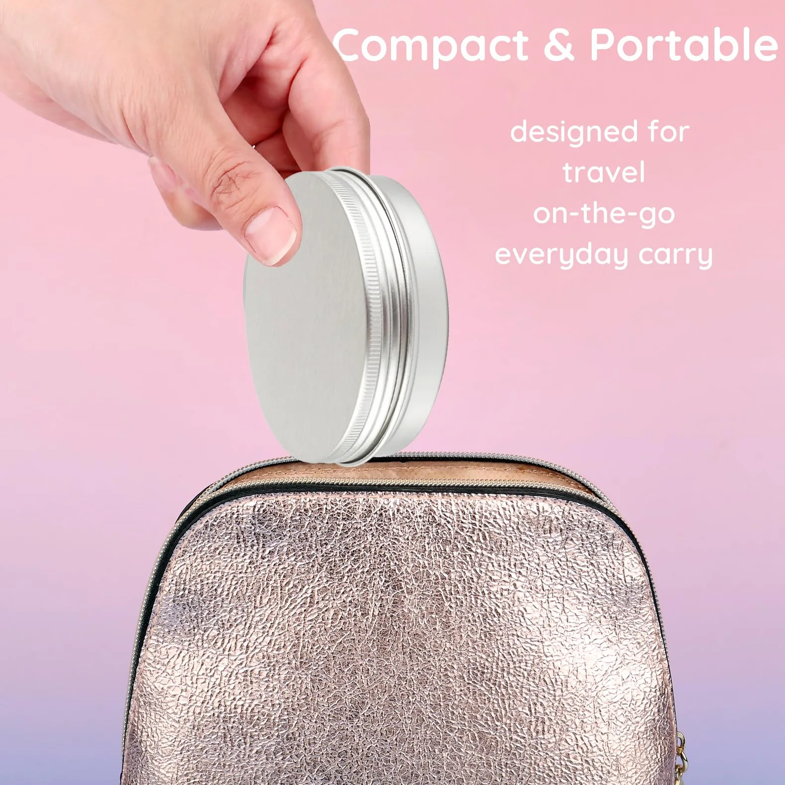 100 Piezas Tarros de Aluminio 100 ml Plata con Tapa – Lata Aluminio Redonda D83mm x H24mm – Botes Metálicos Pequeños para Cosmética, Velas DIY, Almacenamiento y Viaje