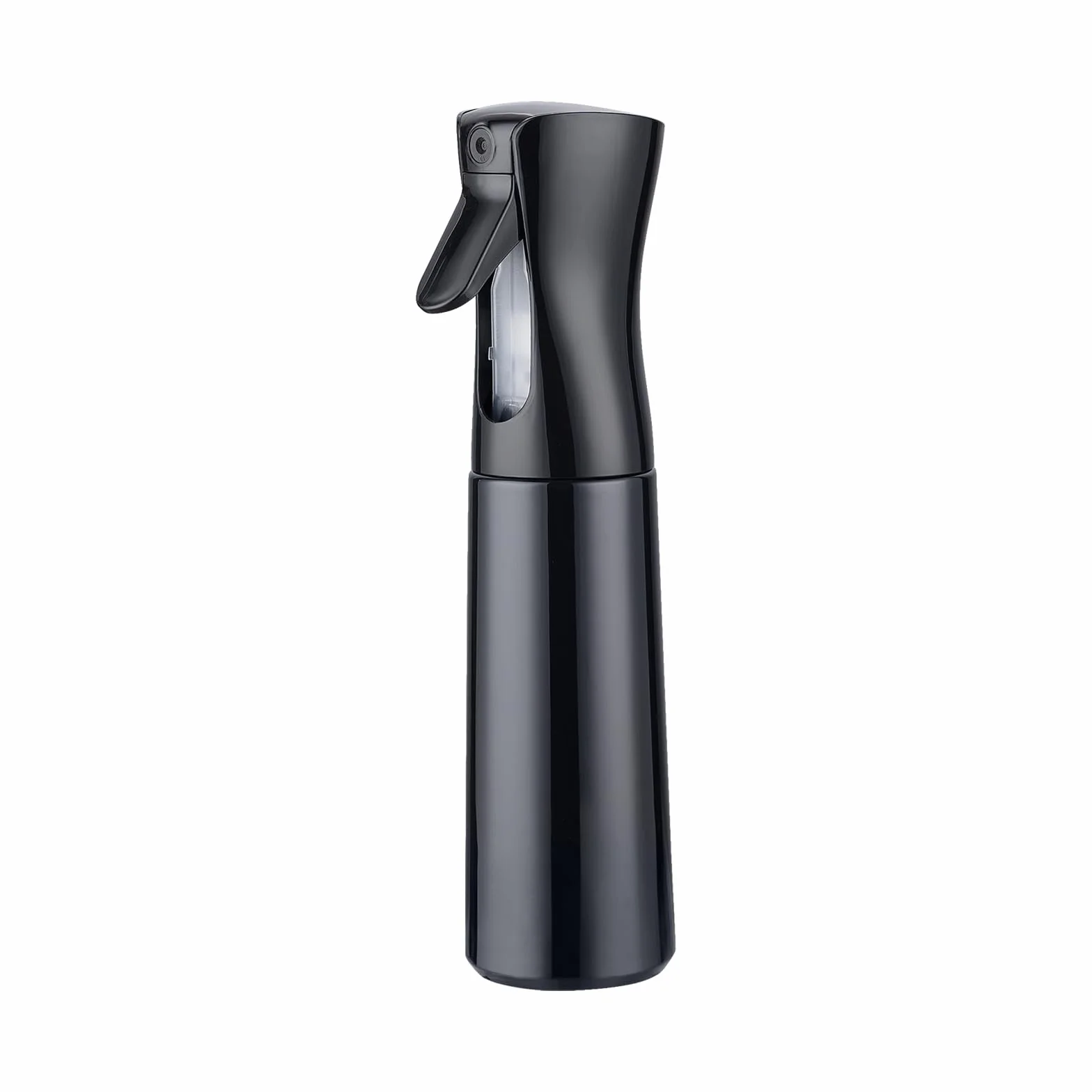 GRIFEMA Botella Pulverizadora 300ml Negro - Nebulización fina, uso 360°, recargable