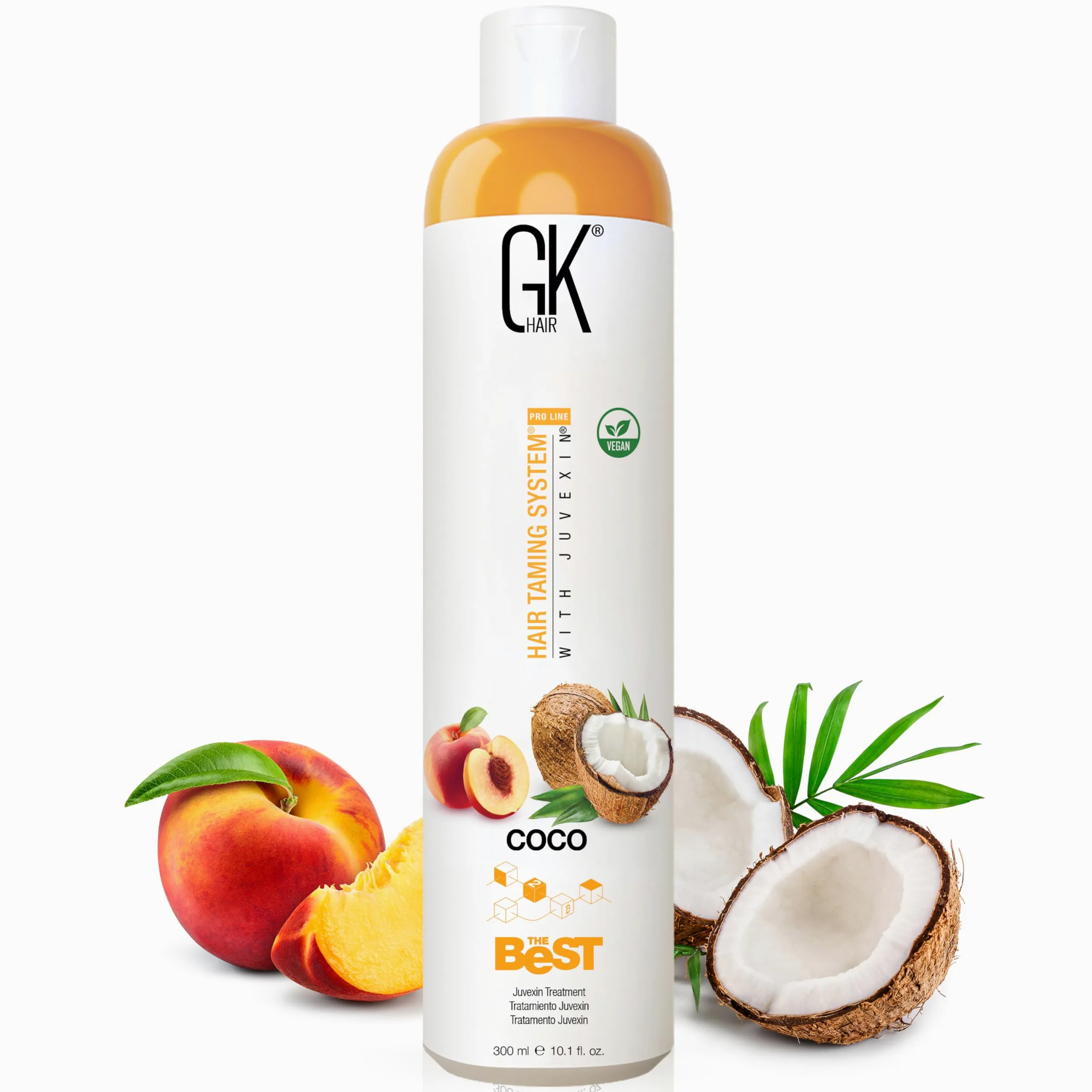 GK HAIR Global Keratin The Best COCO Professional Hair 300ml miglior kit professionale per capelli Trattamento lisciante e levigante per un naturale setoso e liscio