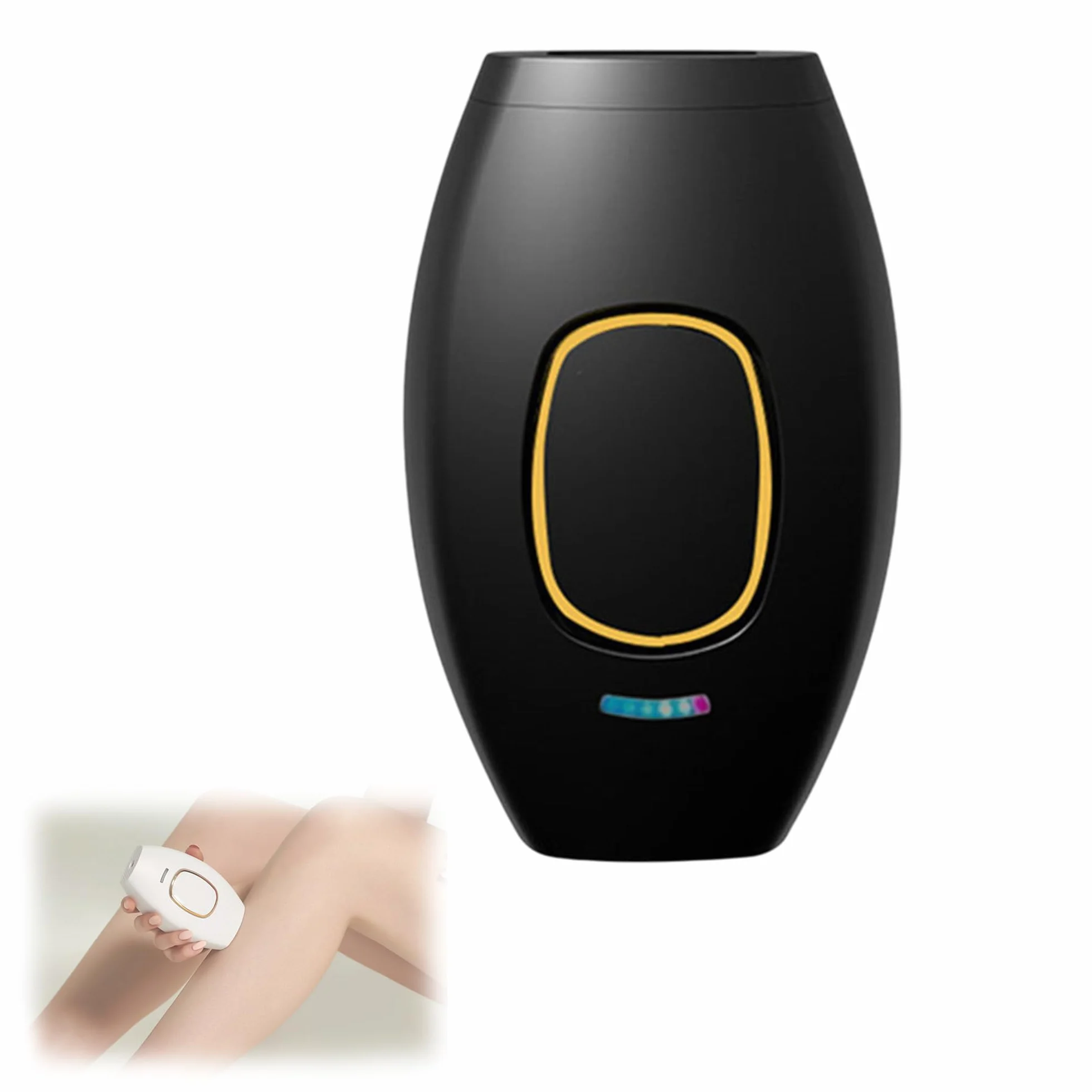 Depiladora Láser Permanente en Casa, Máquina Depilación 5 Niveles Energía, Compacta, Segura e Indolora, Facial y Corporal (Negro)