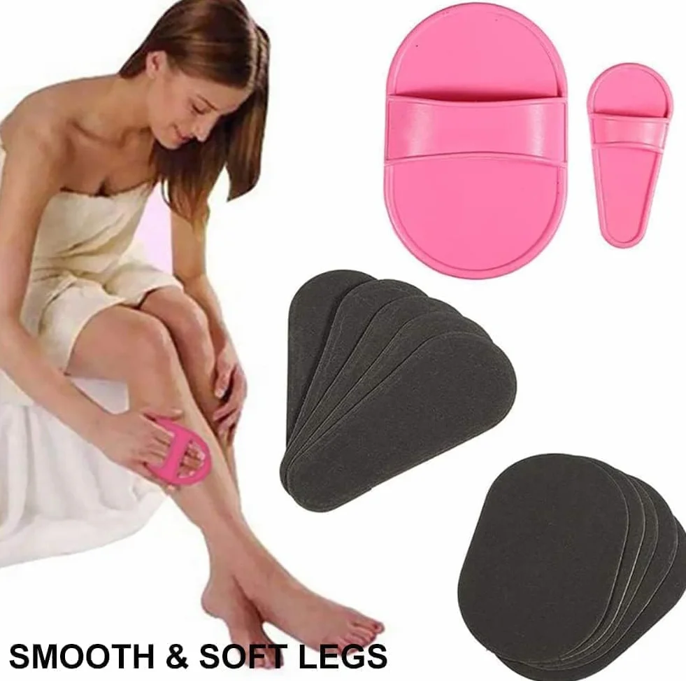 Almohadillas de Depilación, Almohadillas Exfoliantes, Herramienta de Eliminación de Vello, Almohadilla de Depilacion Manual, Para La Cara, Pierna, Brazo Y Cuerpo De Depilación Física Herramienta