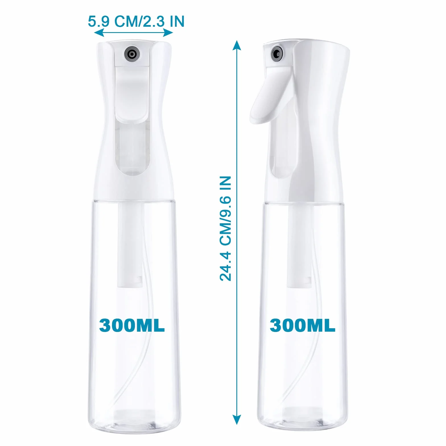 URAQT Botella Pulverizador Agua 300ml Fina Niebla Recargable Vacio Peluqueria Cabello