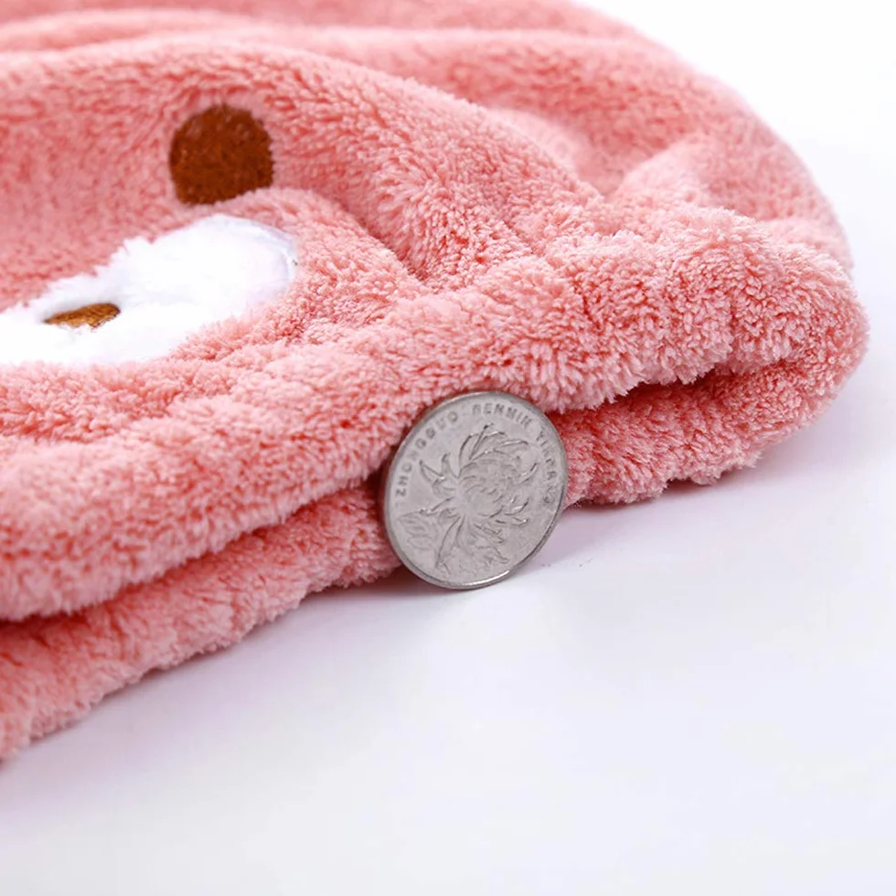 Toalla de Microfibra para el Cabello de Secado Rápido para Niños, Gorro Turbante, Azul y Rosa