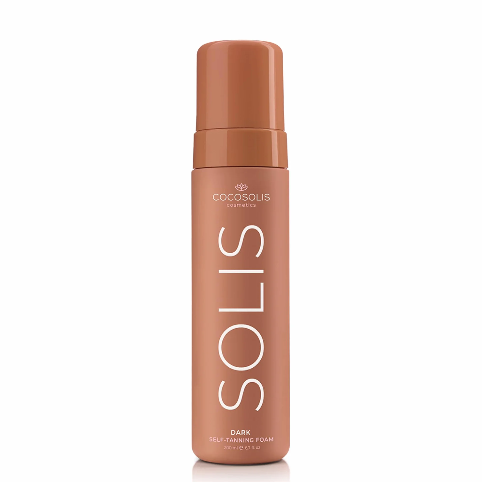 COCOSOLIS SOLIS Dark Loción autobronceadora para rostro y cuerpo, mousse para un bronceado intenso, natural y duradero, con DHA de origen vegetal (200 ml)