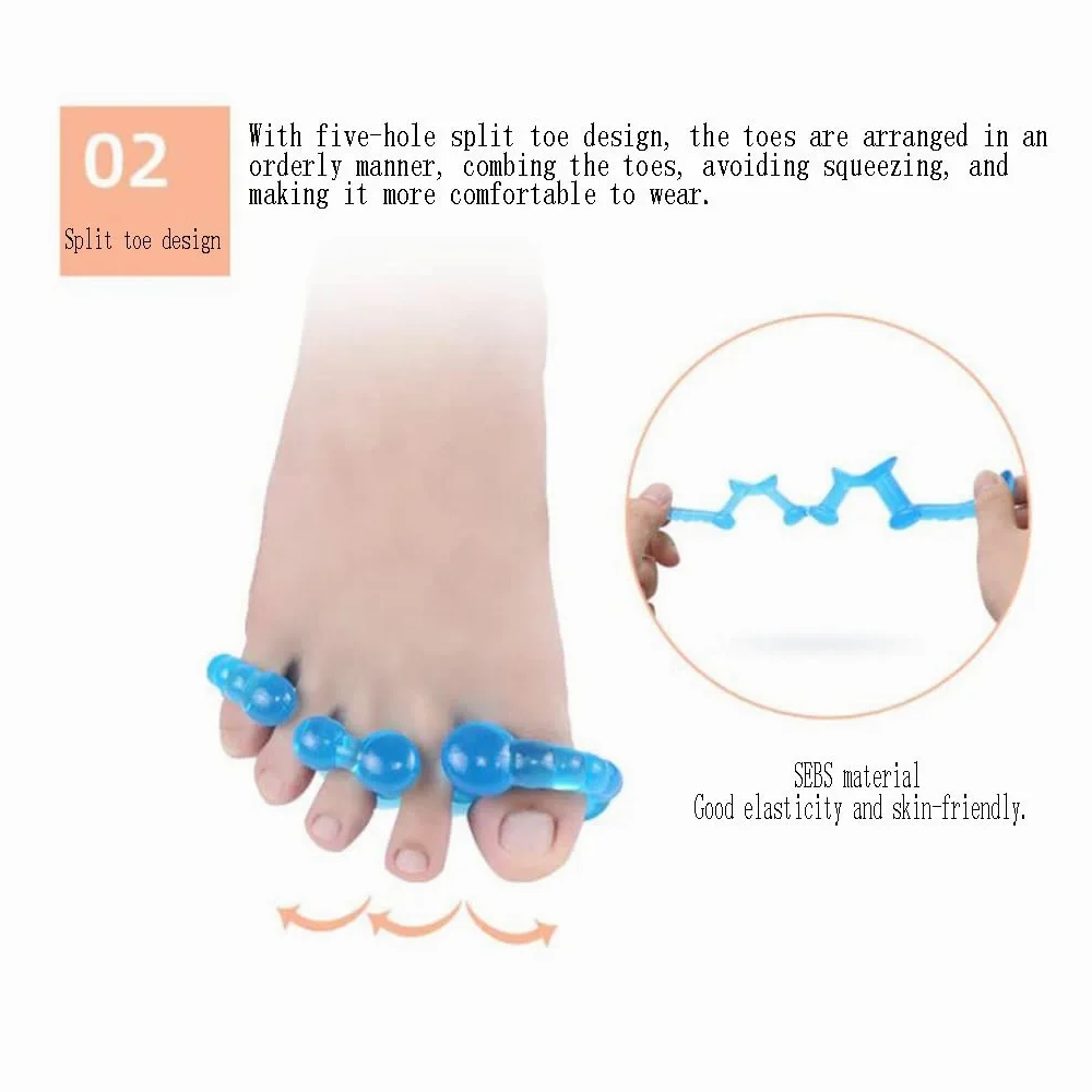 Separadores de dedos, separador de dedos, separador de dedos de gel, separador de dedos, adecuado for hombres y mujeres, dedos relajantes, pedicura, alivio de juanetes, alivio rápido del dolor de dedo