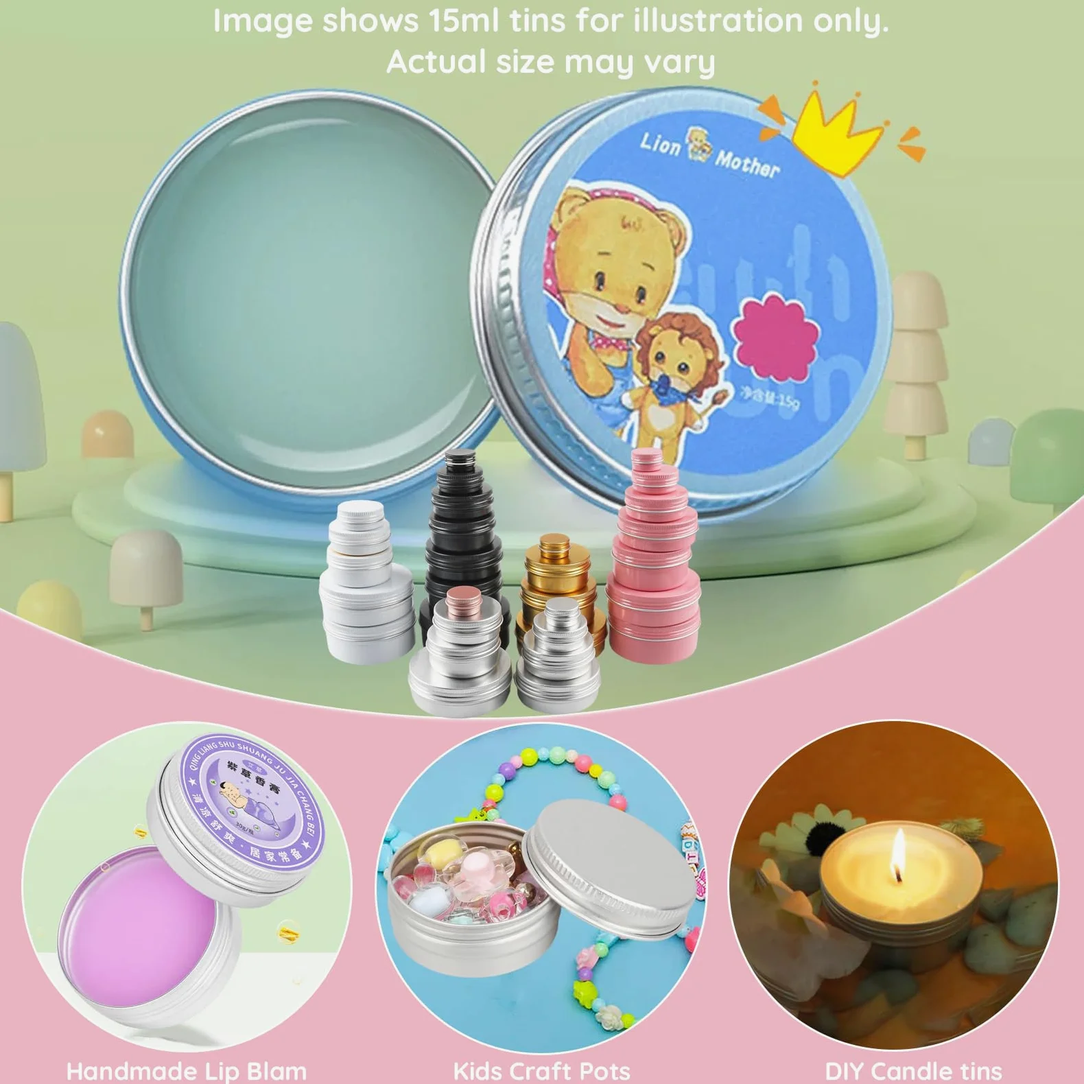 100 Piezas Tarros de Aluminio 100 ml Plata con Tapa – Lata Aluminio Redonda D83mm x H24mm – Botes Metálicos Pequeños para Cosmética, Velas DIY, Almacenamiento y Viaje