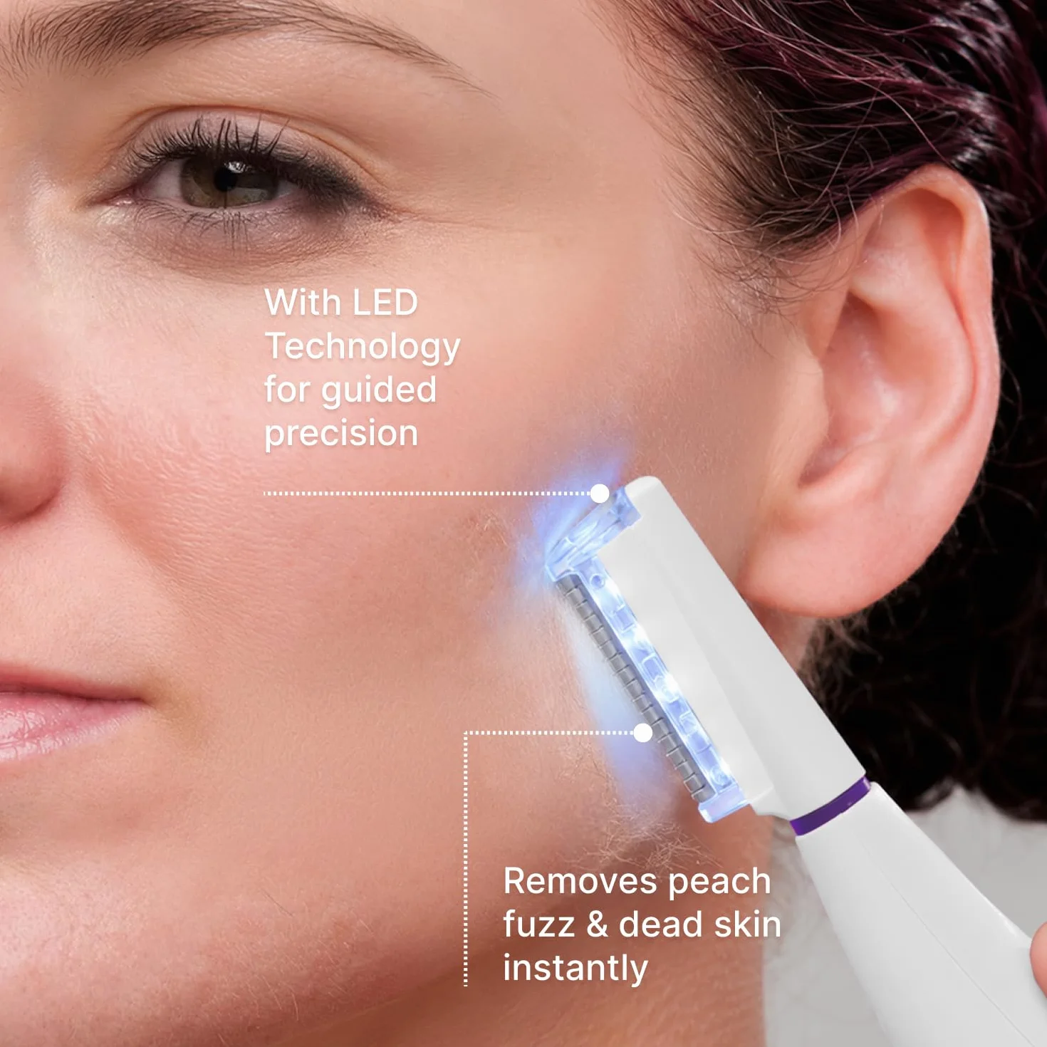 Michael Todd Beauty Sonicsmooth Pro+ Afeitadora Dermaplaning Facial LED 16 Cuchillas