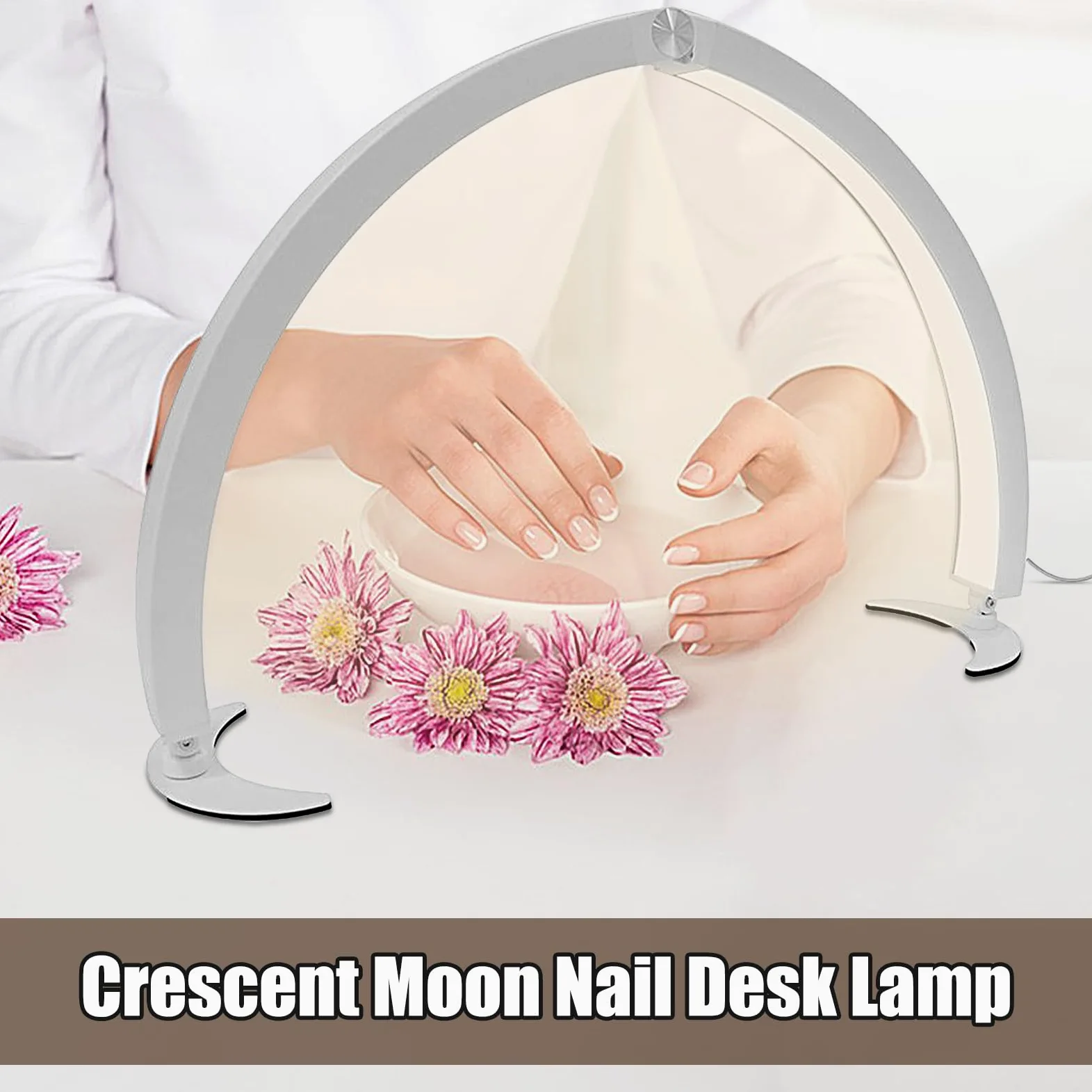 Genérico Luz de Mesa para Uñas Ajustable 40W | Lámpara de Uñas Forma Media Luna para Amiga Esposa Hermana Hija en Hogar Viajes Interior Exterior