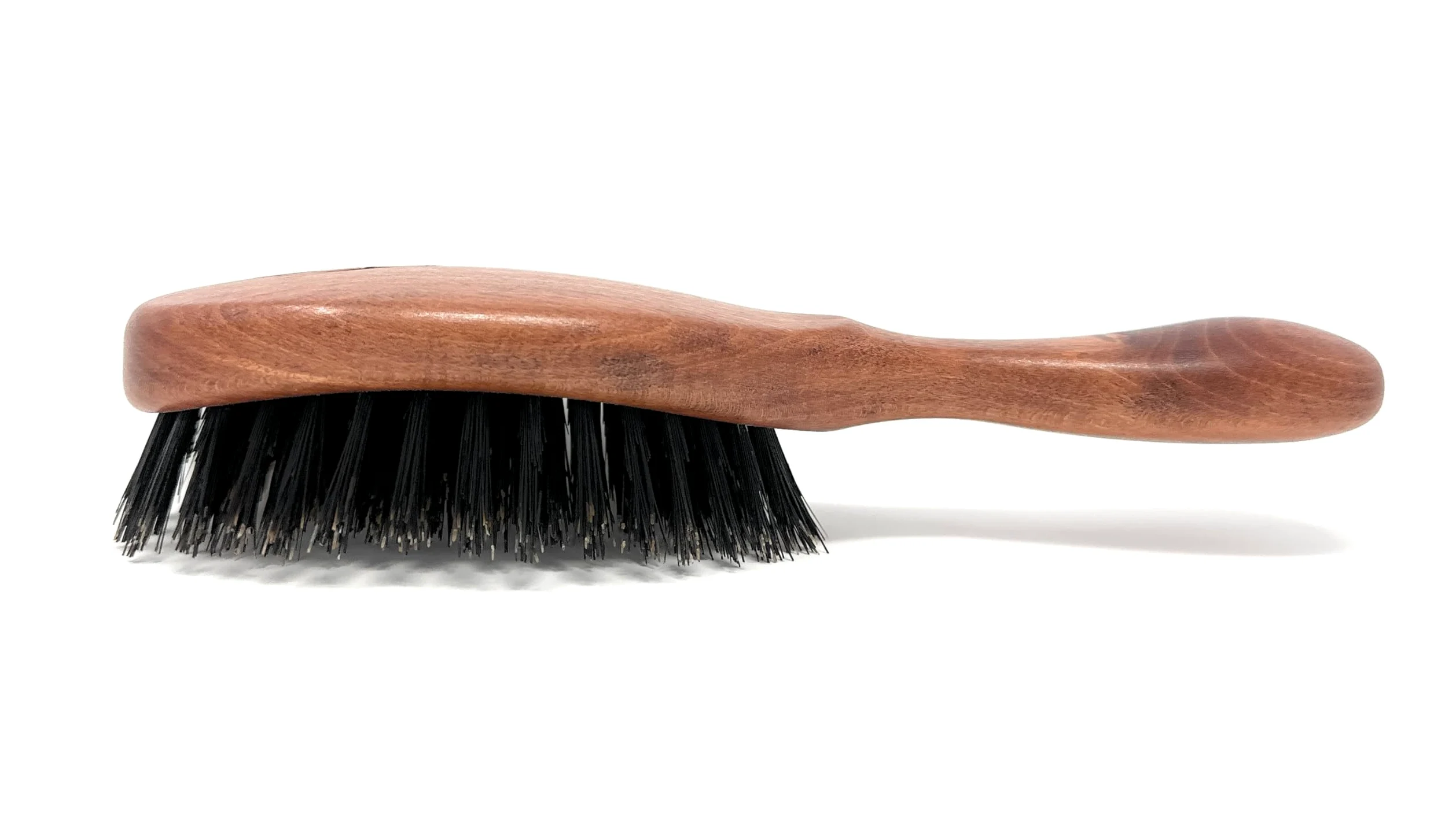 Calcutta Max Soft - Cepillo de pelo de cerdas de jabalí 100 % puro, extra largo, suave, el mejor cepillo de pelo natural para mujer, cepillo fino a mediano, mango de madera de arce oscuro, fabricado